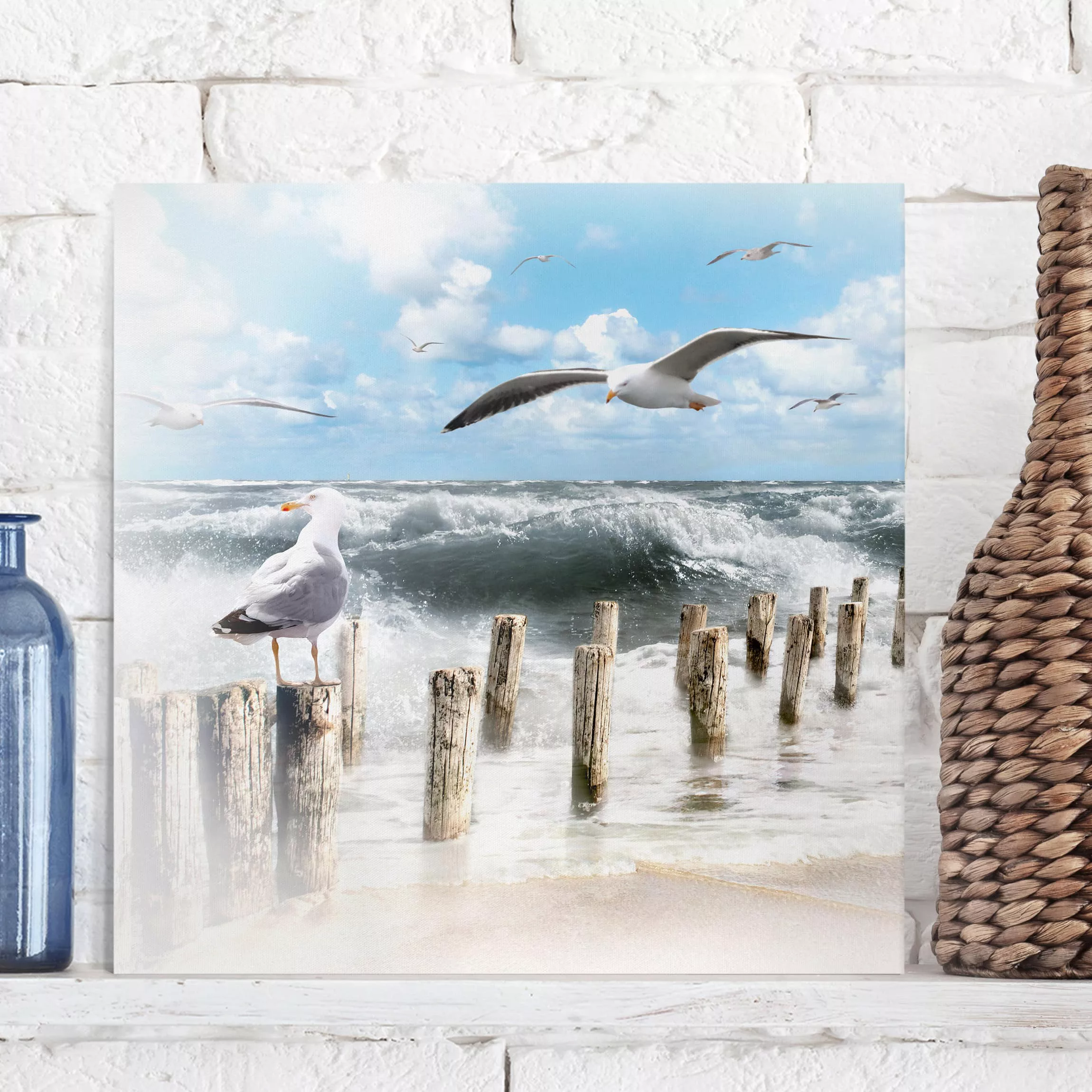 Leinwandbild Natur & Landschaft - Quadrat Absolut Sylt günstig online kaufen