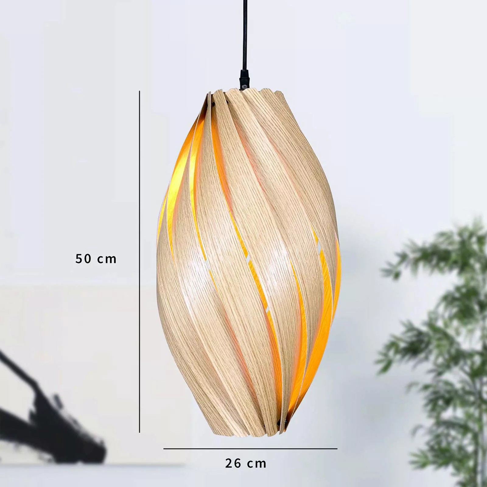 Gofurnit Ardere Pendellampe, Eiche, Höhe 50 cm günstig online kaufen