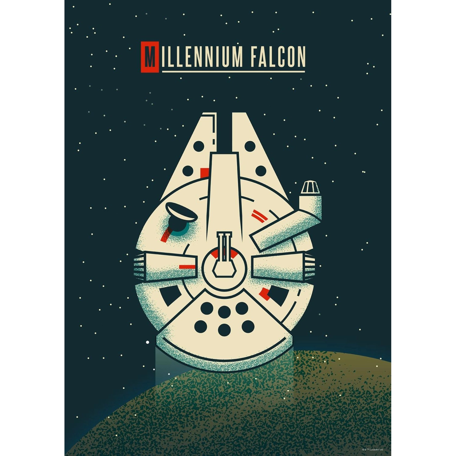 Disney Poster Star Wars Millennium Falken Dunkelblau 50 cm x 70 cm 612857 günstig online kaufen