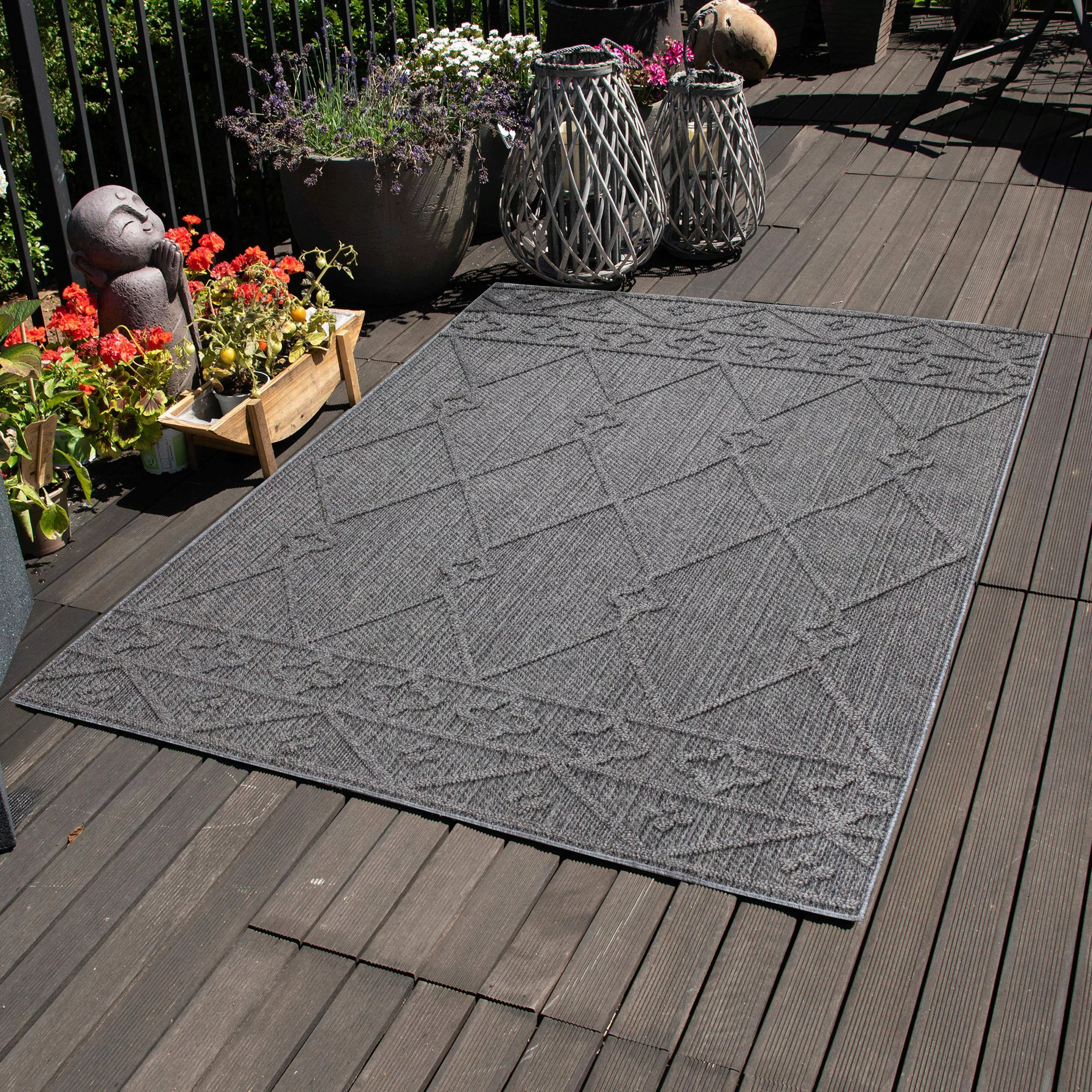Carpettex Outdoorteppich Berber Design, Läufer, Höhe: günstig online kaufen