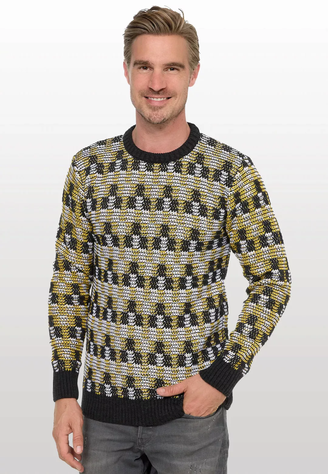 Rusty Neal Strickpullover, mit schöner Musterung günstig online kaufen