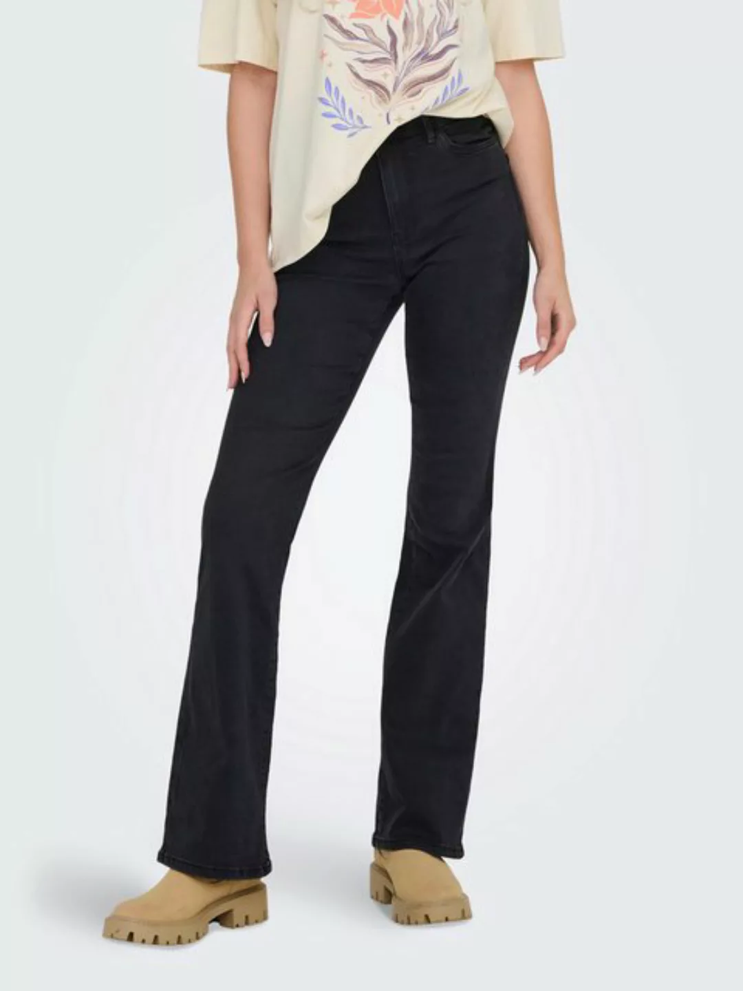 ONLY Bootcut-Jeans "ONLWAUW MID WAIST FLARED DNM PIM" günstig online kaufen