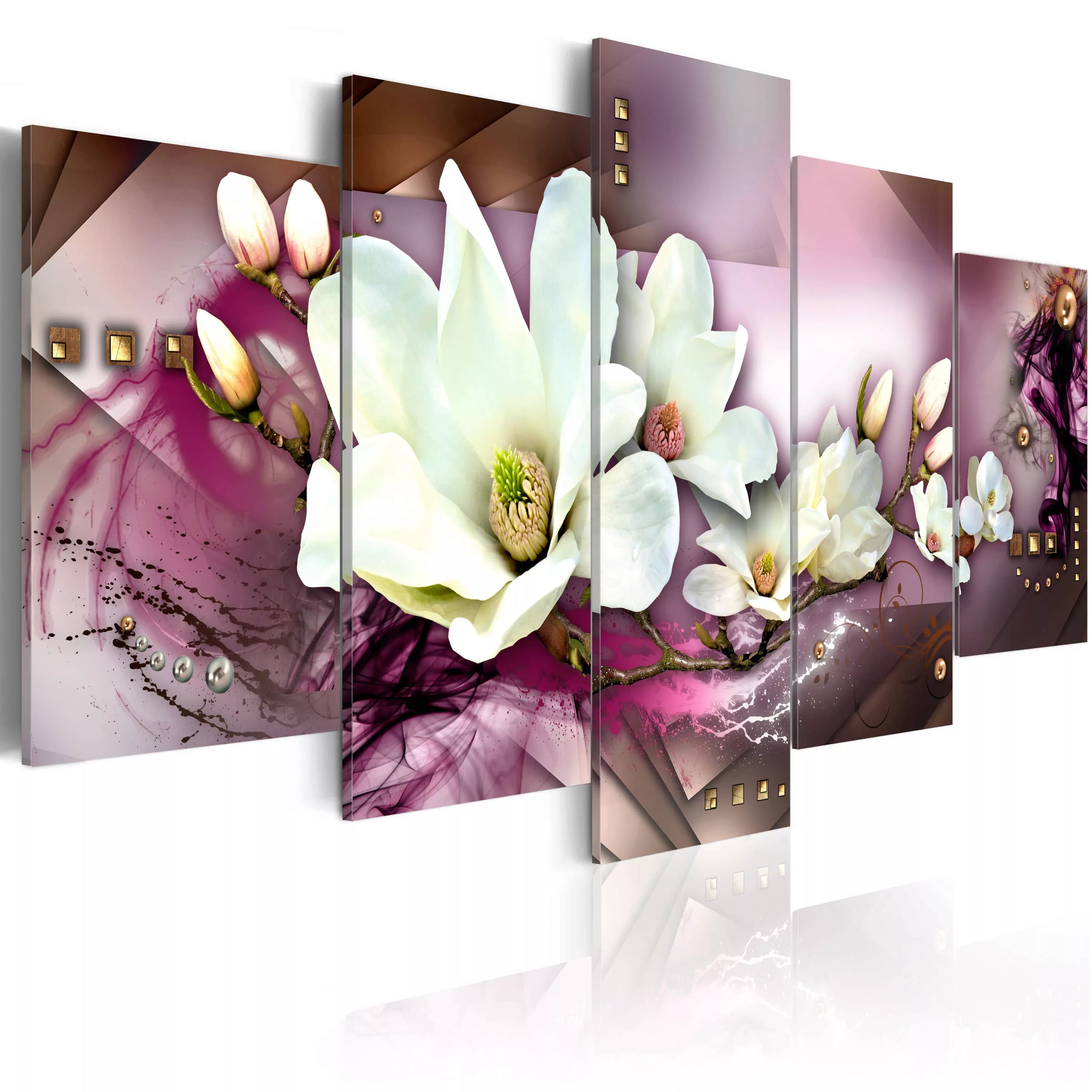 Wandbild - Magnetische Abstraktion mit einer Orchidee günstig online kaufen