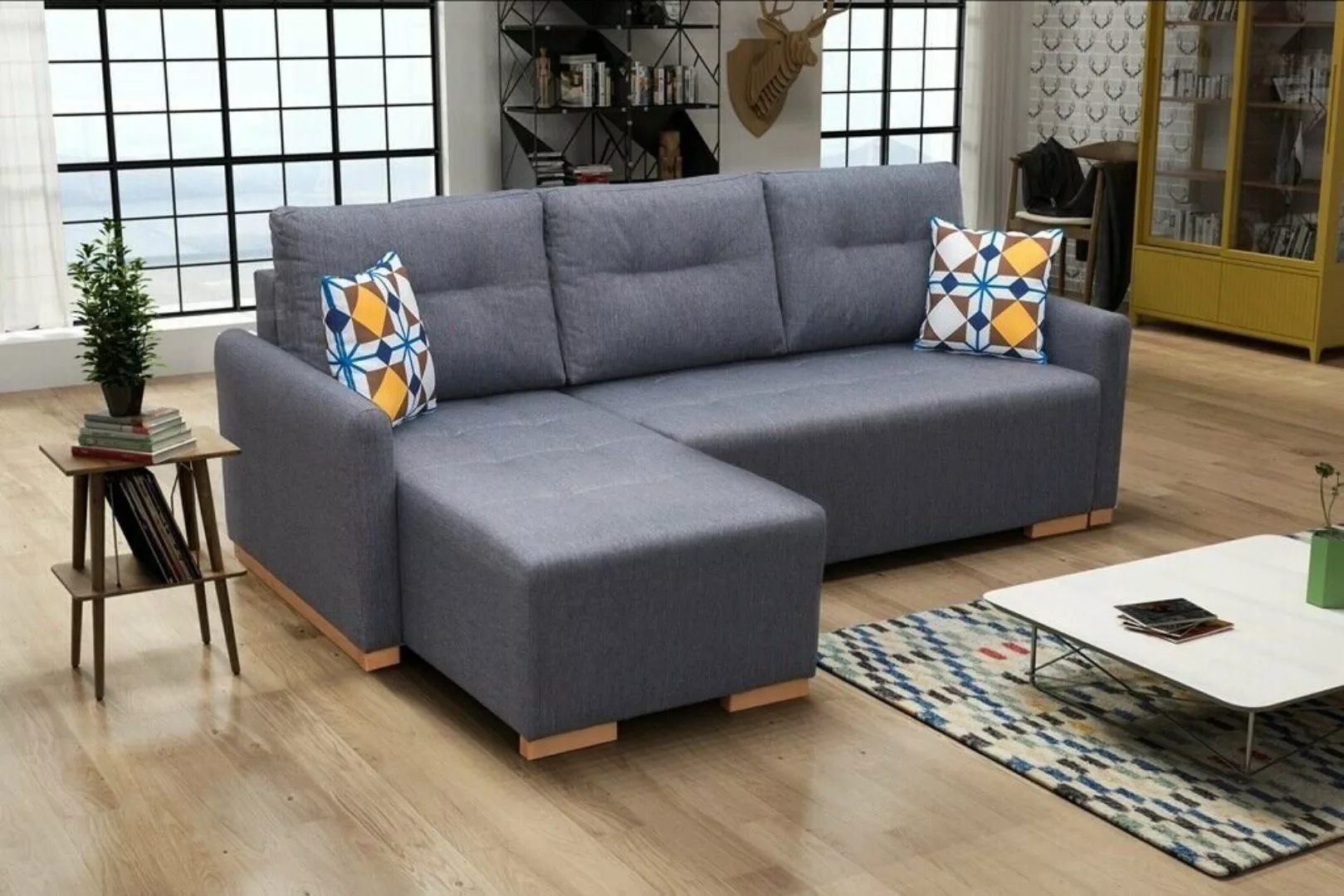 JVmoebel Ecksofa Sofa Schlafsofa Designer Sofa mit Bettfunktion - Bettkaste günstig online kaufen