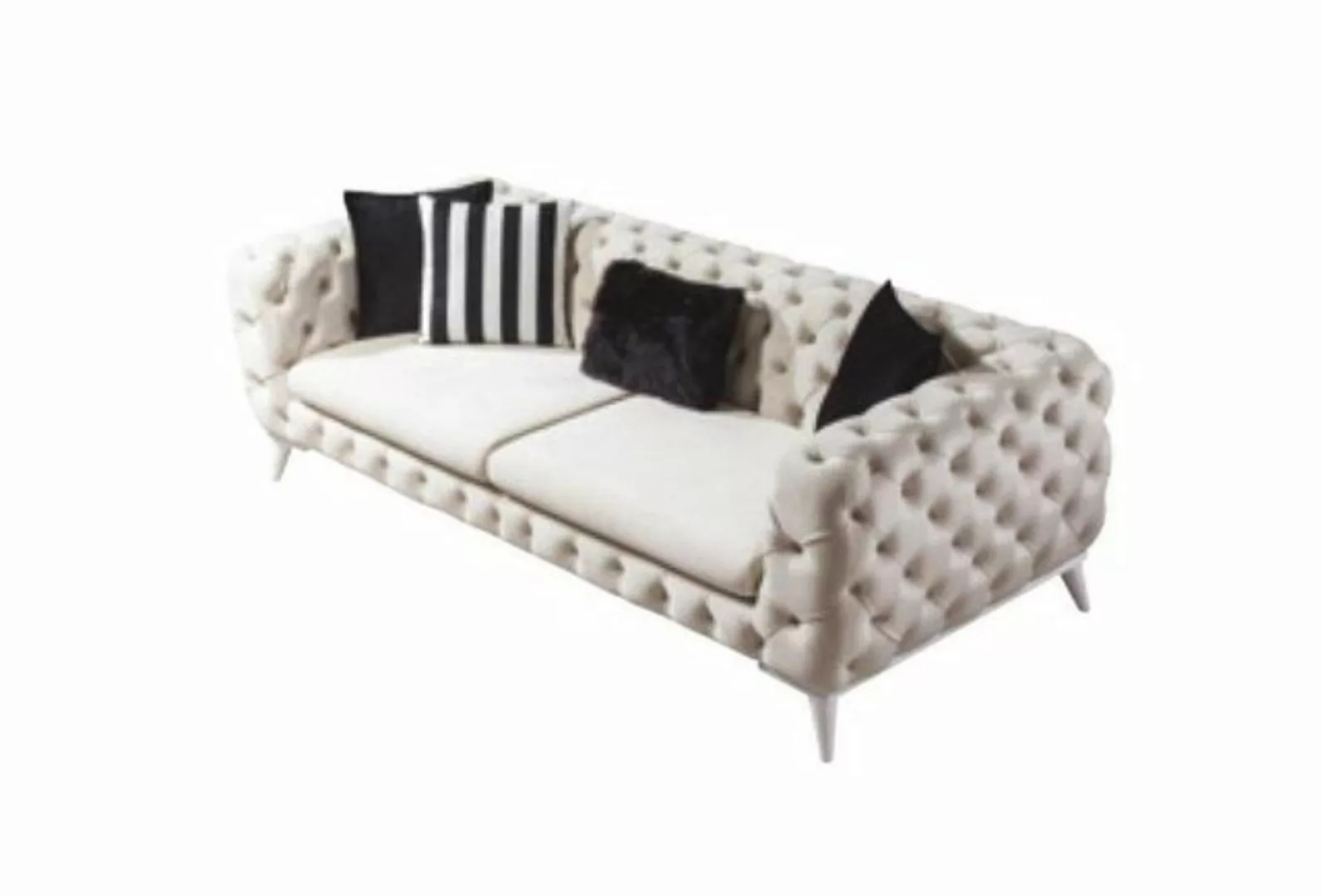 JVmoebel Sofa Weißes Sofa 3 Sitzer Luxus Möbel Chesterfield Couch Möbel Sti günstig online kaufen