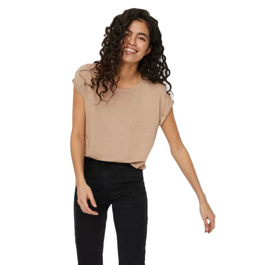 Vero Moda Ava Plain Kurzärmeliges T-shirt XS Nomad günstig online kaufen