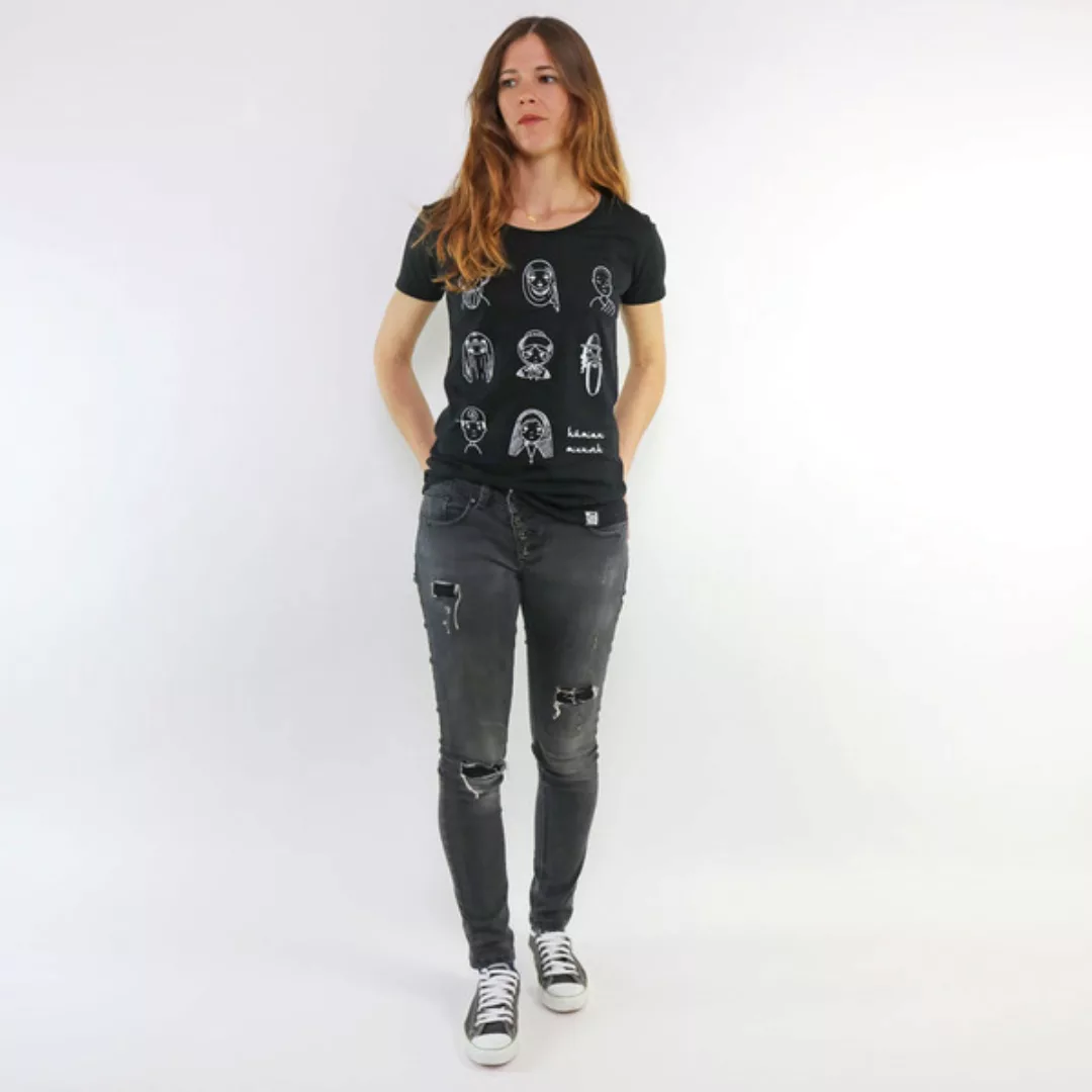 Shirt Mensch Aus Biobaumwolle Schwarz günstig online kaufen