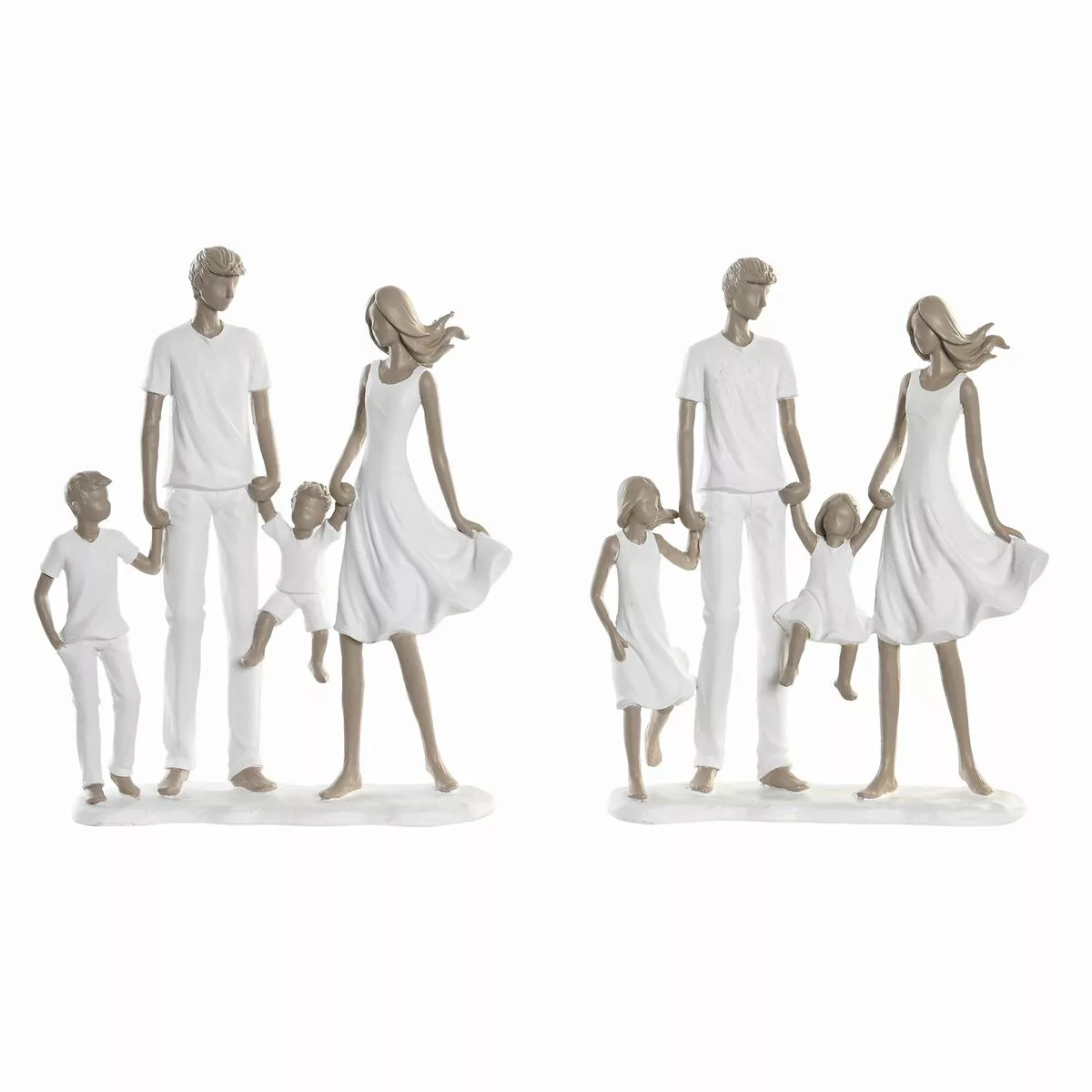 Deko-figur Dkd Home Decor Grau Weiß Harz Moderne Familie (20,5 X 7,5 X 24,5 günstig online kaufen