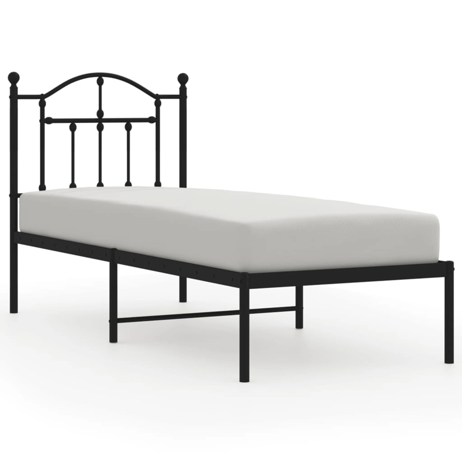 vidaXL Bettgestell mit Kopfteil Metall Schwarz 75x190 cm Modell 131846328 günstig online kaufen