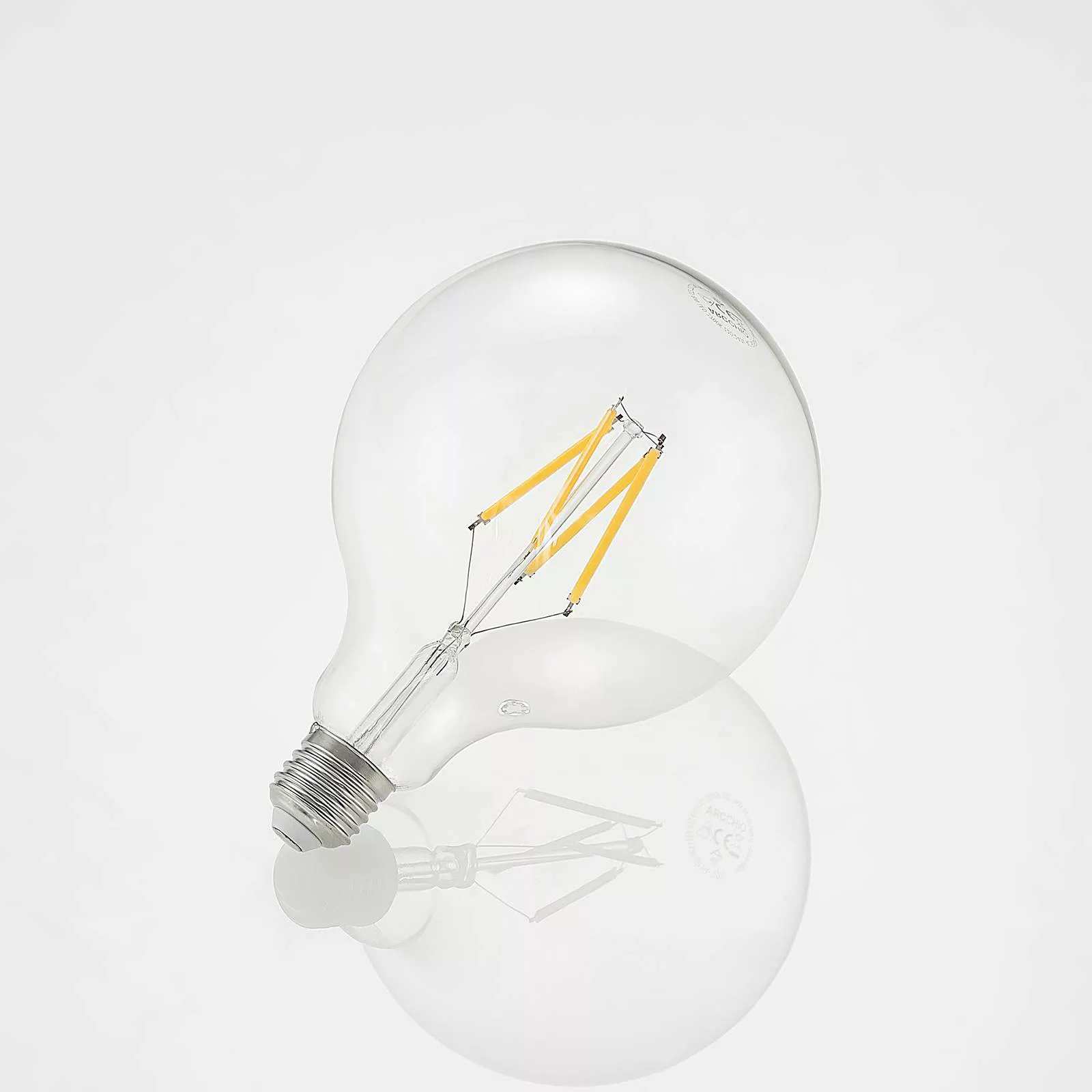 LED-Lampe E27 8W 2.700K G125 Globe, Filament, klar günstig online kaufen