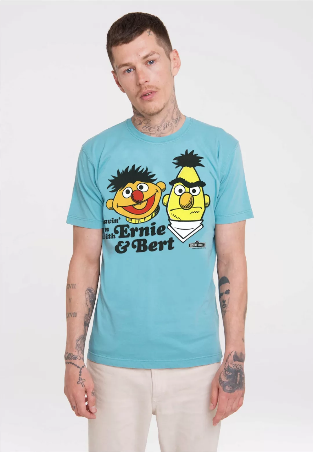 LOGOSHIRT T-Shirt "Sesamstrasse - Ernie & Bert  Havin Fun", mit angesagtem günstig online kaufen