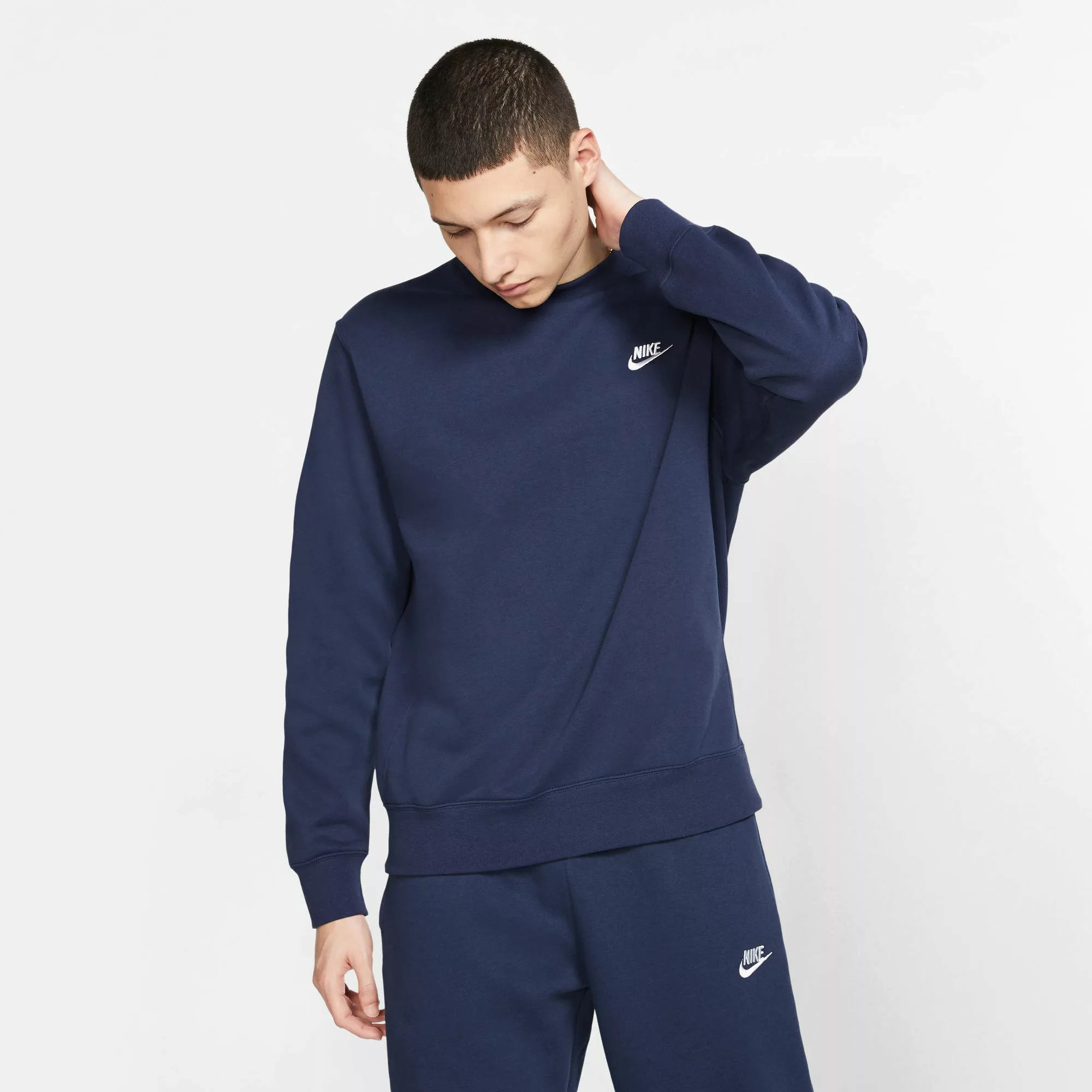 Nike Sportswear Club Crew Sweatshirt M Midnight Navy / White günstig online kaufen