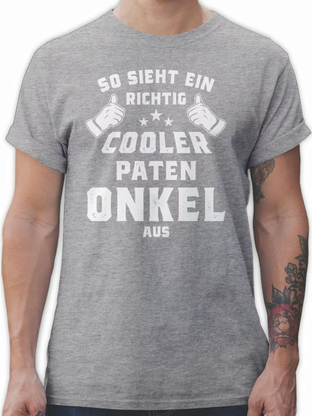 Shirtracer T-Shirt So sieht ein richtig cooler Patenonkel aus Pate Patenonk günstig online kaufen