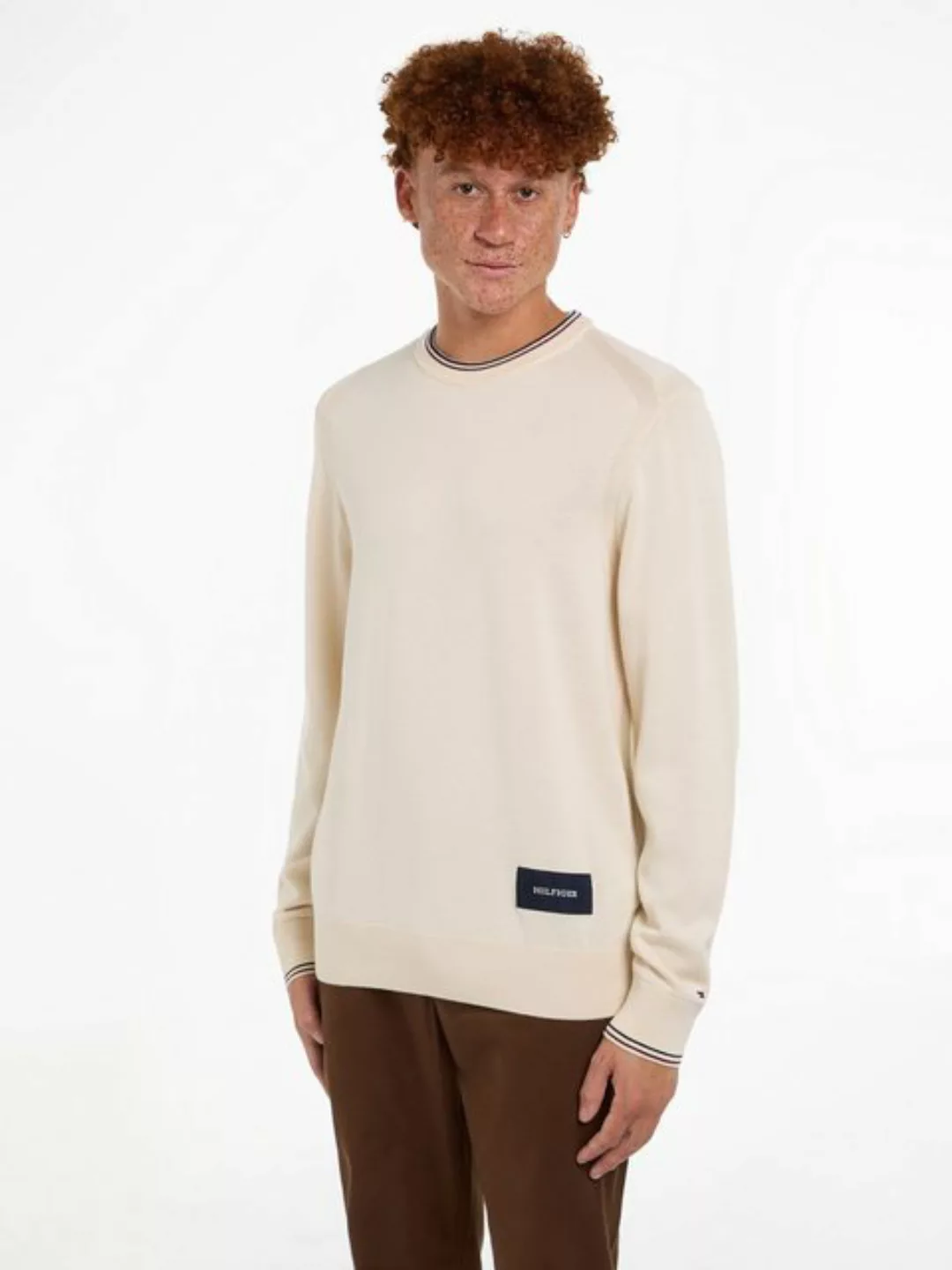 Tommy Hilfiger Rundhalspullover RWB COTTON CREW NECK farbliche Akzente in T günstig online kaufen