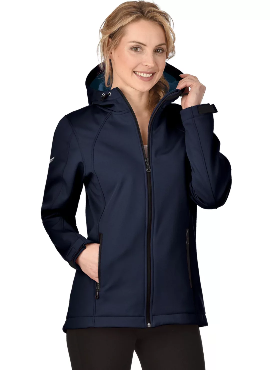 Trigema Softshelljacke "TRIGEMA Taillierte Softshell–Kapuzenjacke", (1 St.) günstig online kaufen