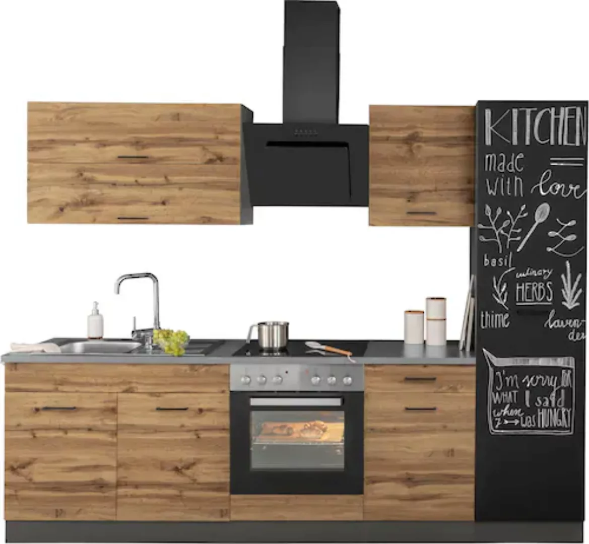 HELD MÖBEL Küchenzeile "Trier", mit E-Geräten, Breite 260 cm günstig online kaufen