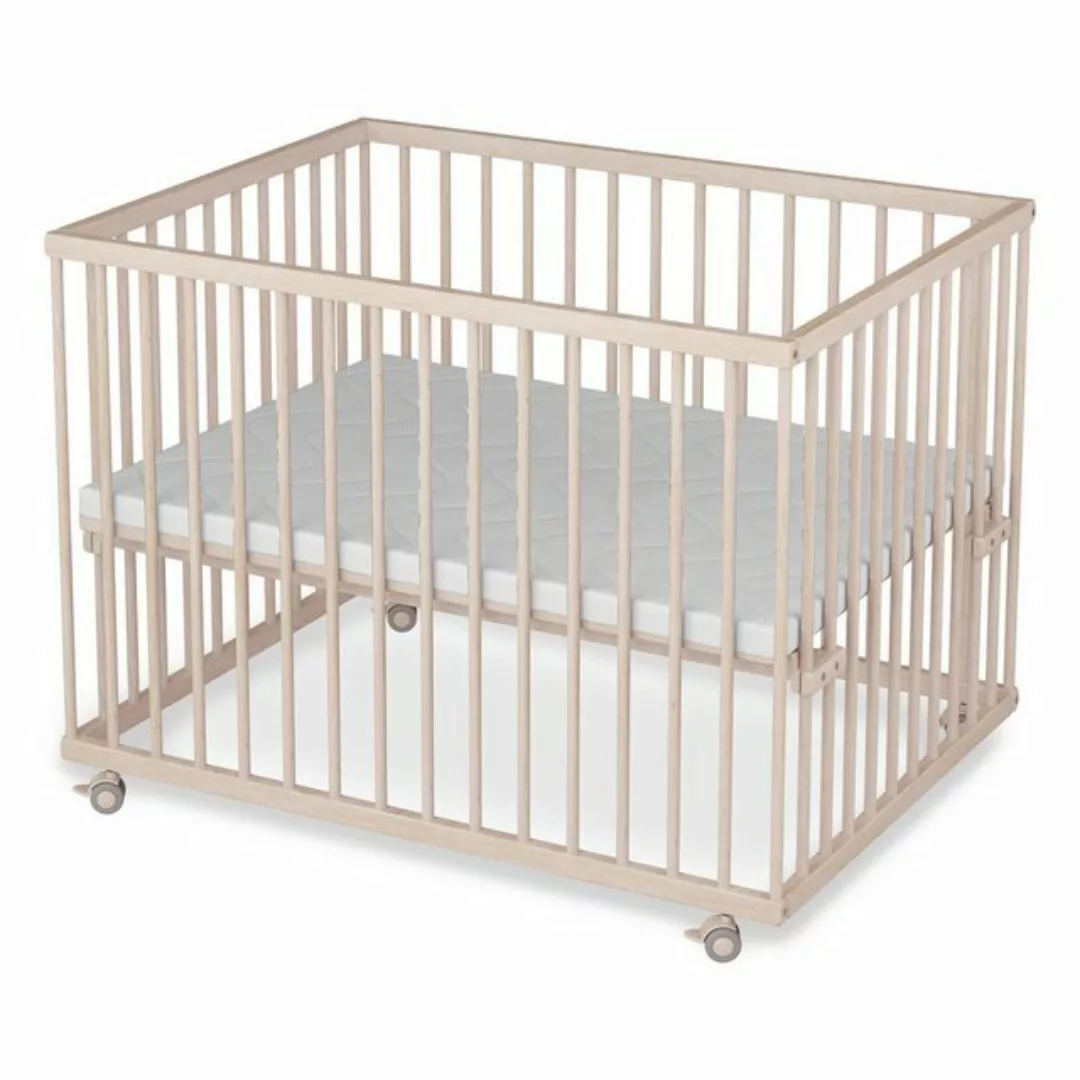 Sämann Babybett Laufgitter 75x100 cm Matratze Basic natur Premium Kollektio günstig online kaufen