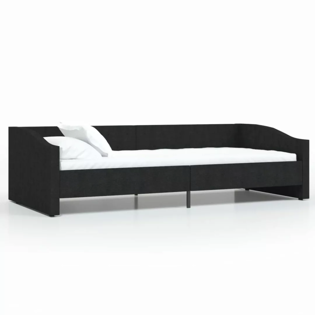Tagesbett Usb Schwarz Stoff 90x200 Cm günstig online kaufen
