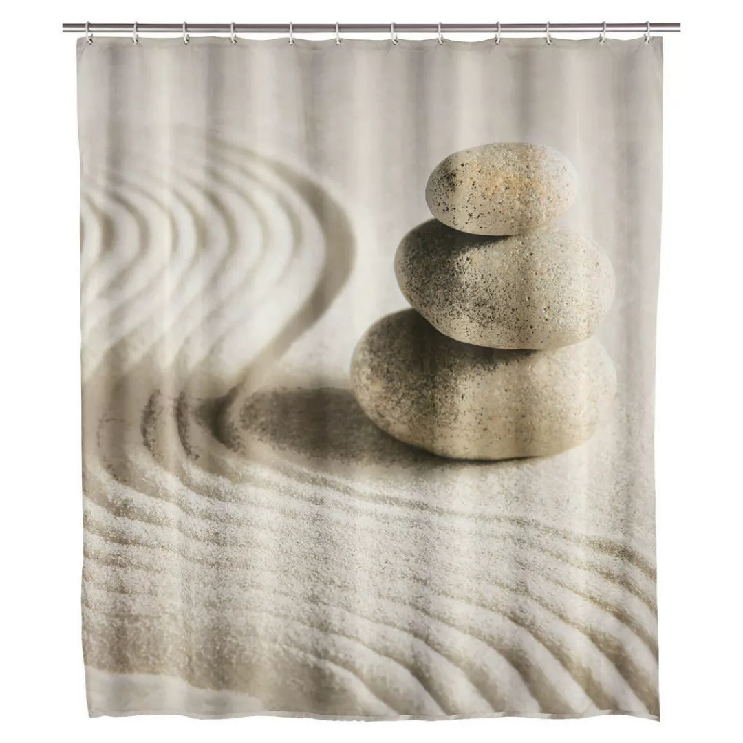 Duschvorhang sand Polyester B/L: ca. 200x180 cm günstig online kaufen