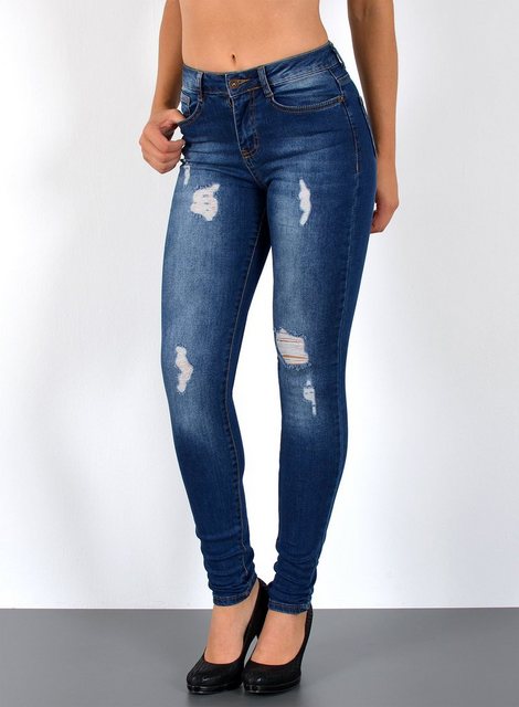 ESRA Skinny-fit-Jeans S600 Damen Skinny Fit Jeans Hose High Waist, bis Über günstig online kaufen