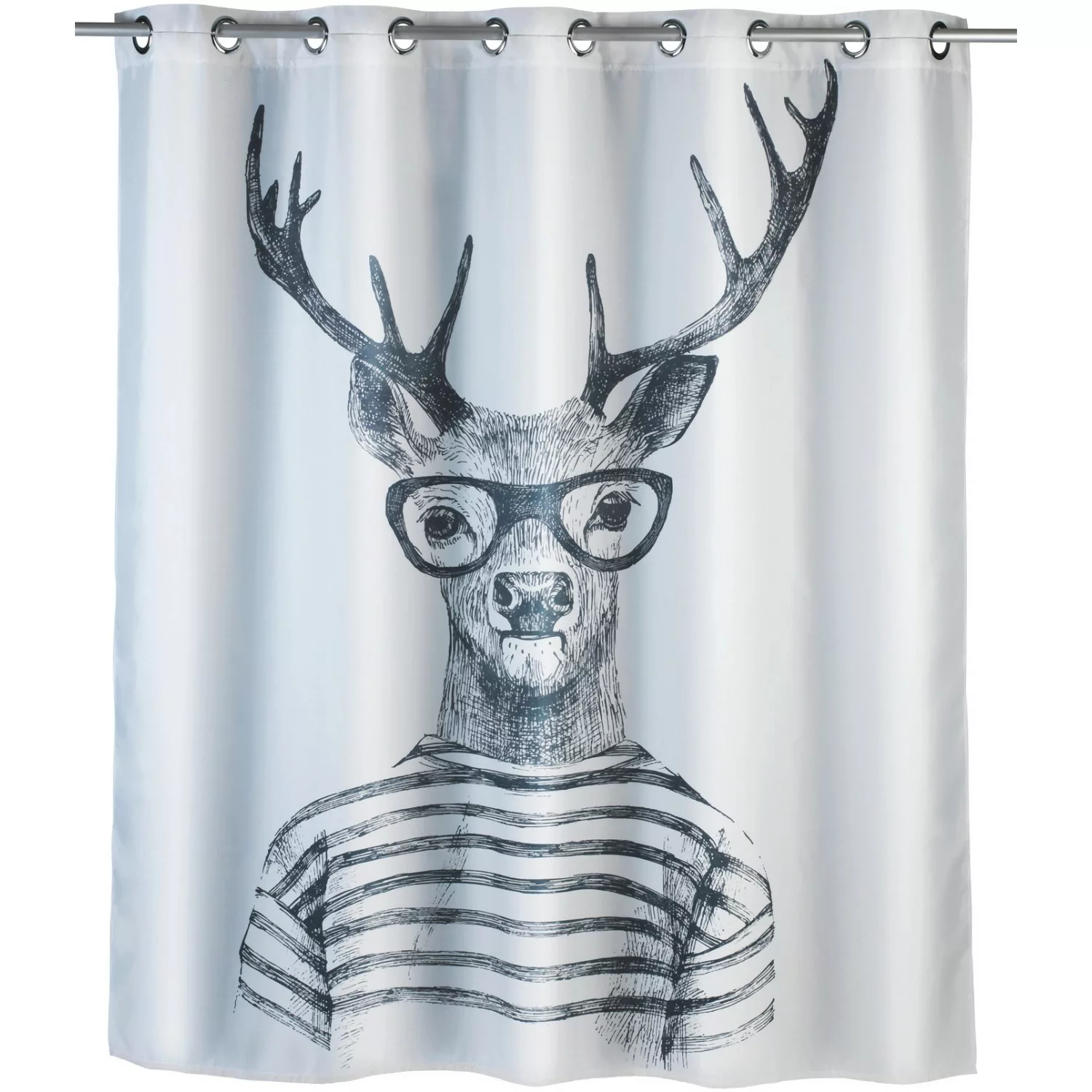 WENKO Anti-Schimmel Duschvorhang Mr. Deer Flex, Textil (Polyester), 180 x 2 günstig online kaufen