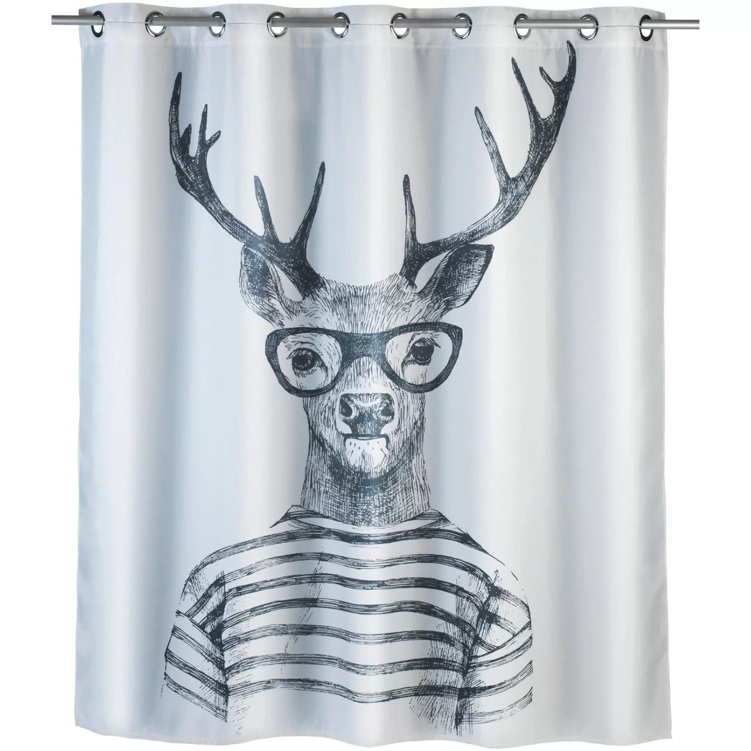 Wenko Anti-Schimmel Polyester Duschvorhang Comfort Flex Mr. Deer 180 cm x 2 günstig online kaufen