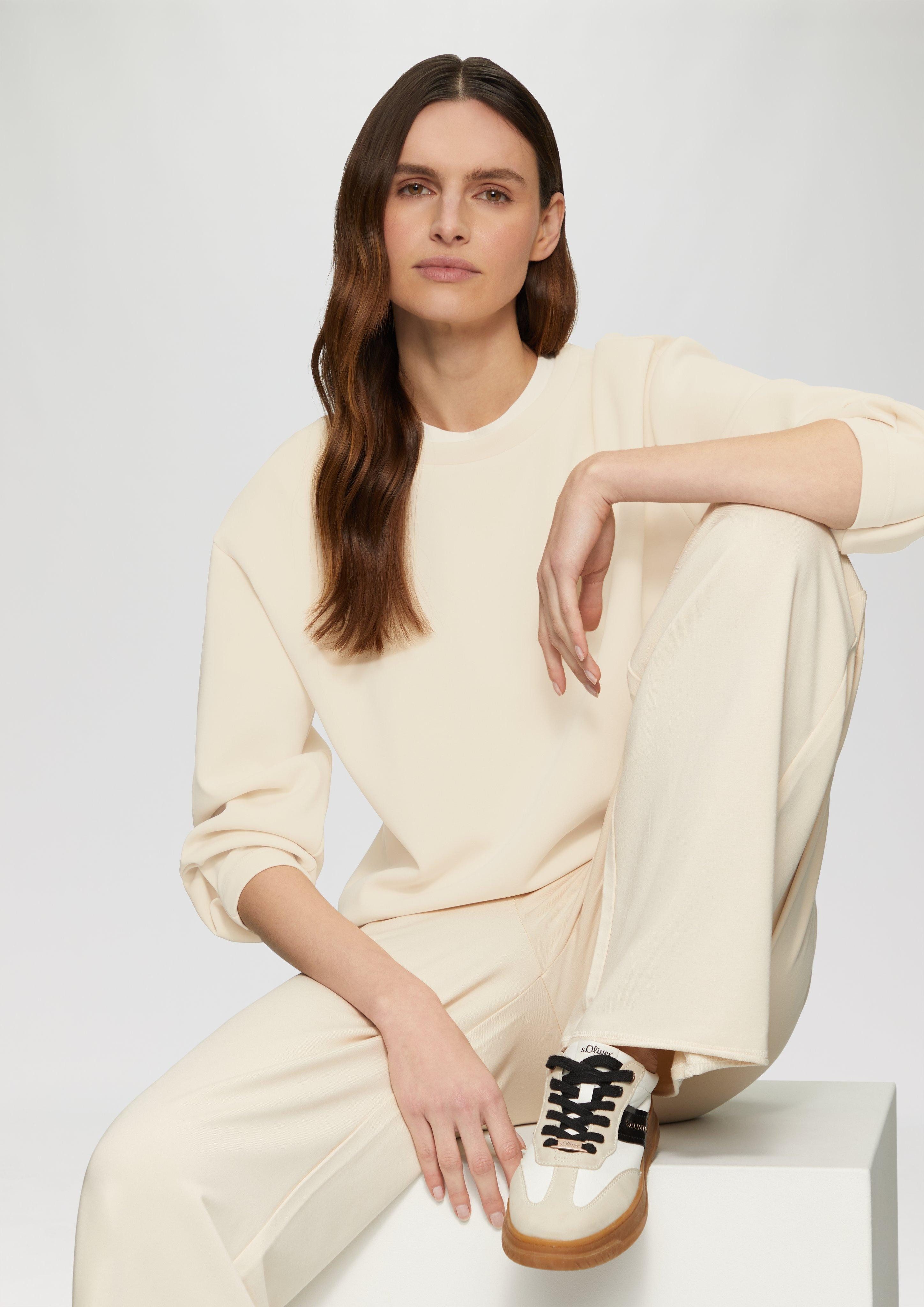 s.Oliver Sweatshirt Scuba-Sweatshirt aus Modalmix mit günstig online kaufen