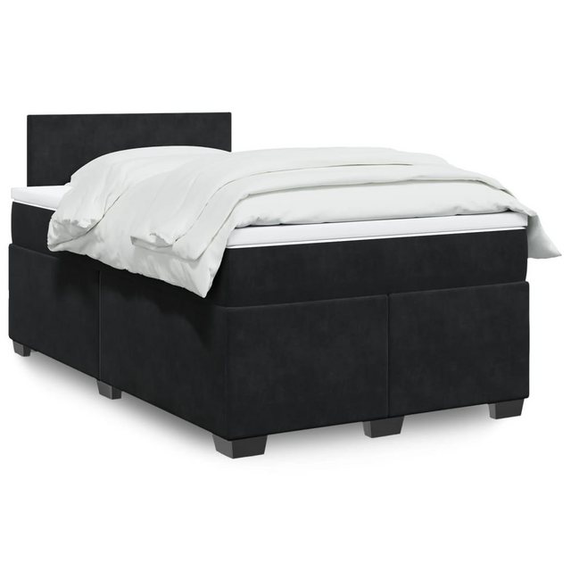 vidaXL Boxspringbett mit Matratze Schwarz 120x200 cm Samt2103047 günstig online kaufen