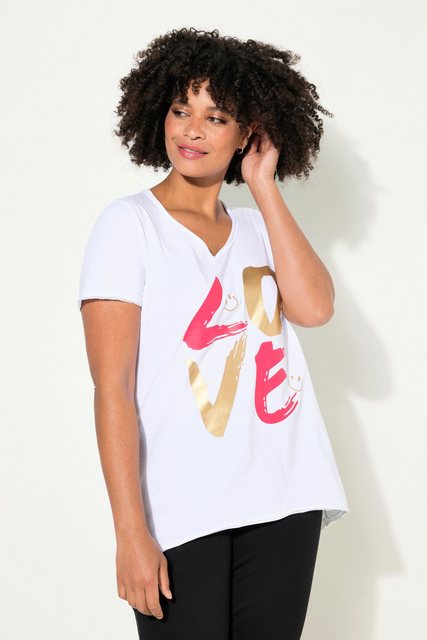 Angel of Style T-Shirt T-Shirt LOVE-Schriftzug V-Ausschnitt Halbarm günstig online kaufen