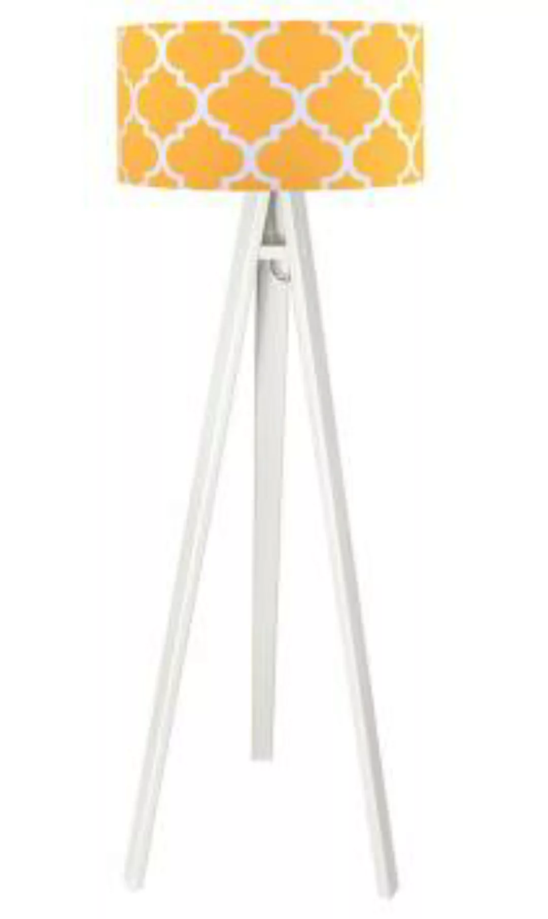 Stehlampe Weiß Holz Retro Dreibein 140cm Wohnzimmer günstig online kaufen