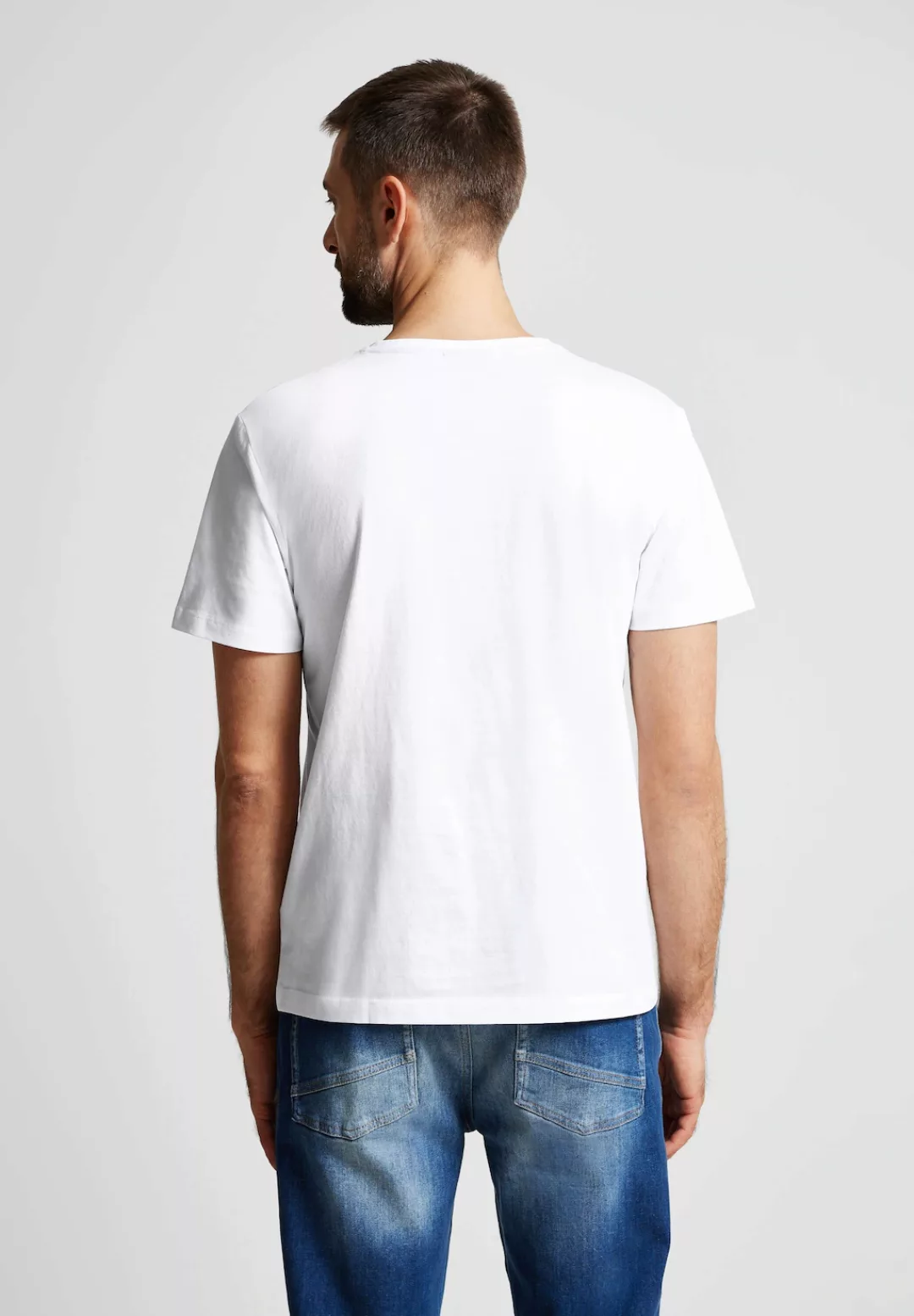 STREET ONE MEN T-Shirt, mit V-Ausschnitt günstig online kaufen