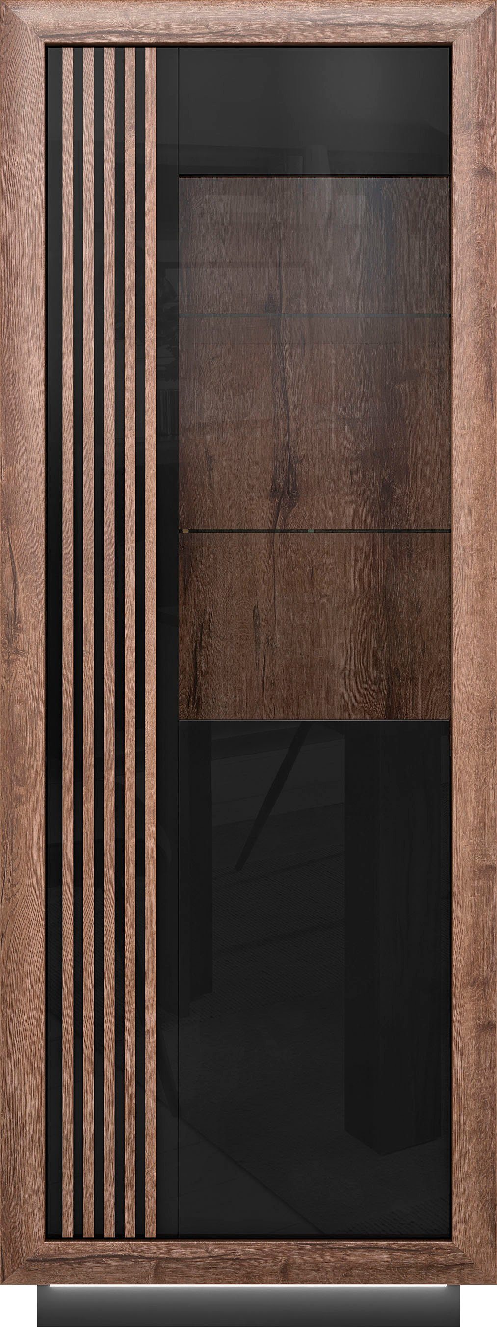 FORTE Vitrine "Savona", Höhe 197 cm, inkl. Sockelbeleuchtung günstig online kaufen