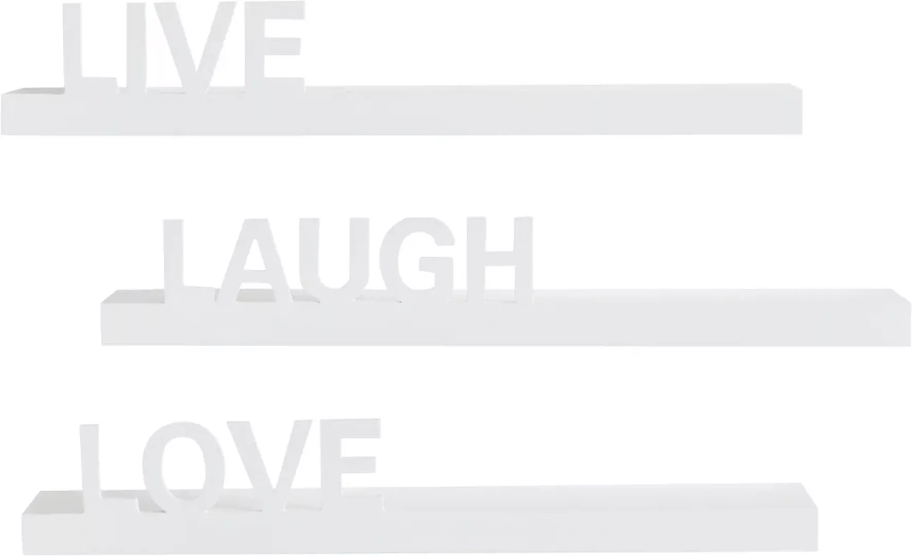 my home Deko-Wandregal "Live - Love - Laugh", (Set, 3 St., 3-tlg. Set), Dek günstig online kaufen