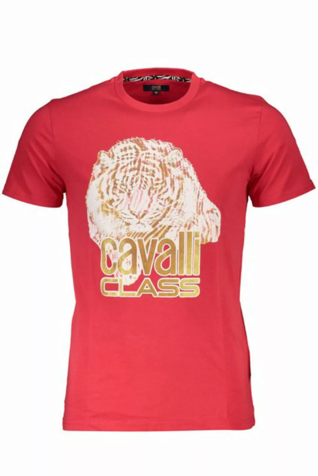 Cavalli Class T-Shirt Stilvolles rotes Herren-T-Shirt mit Print und günstig online kaufen