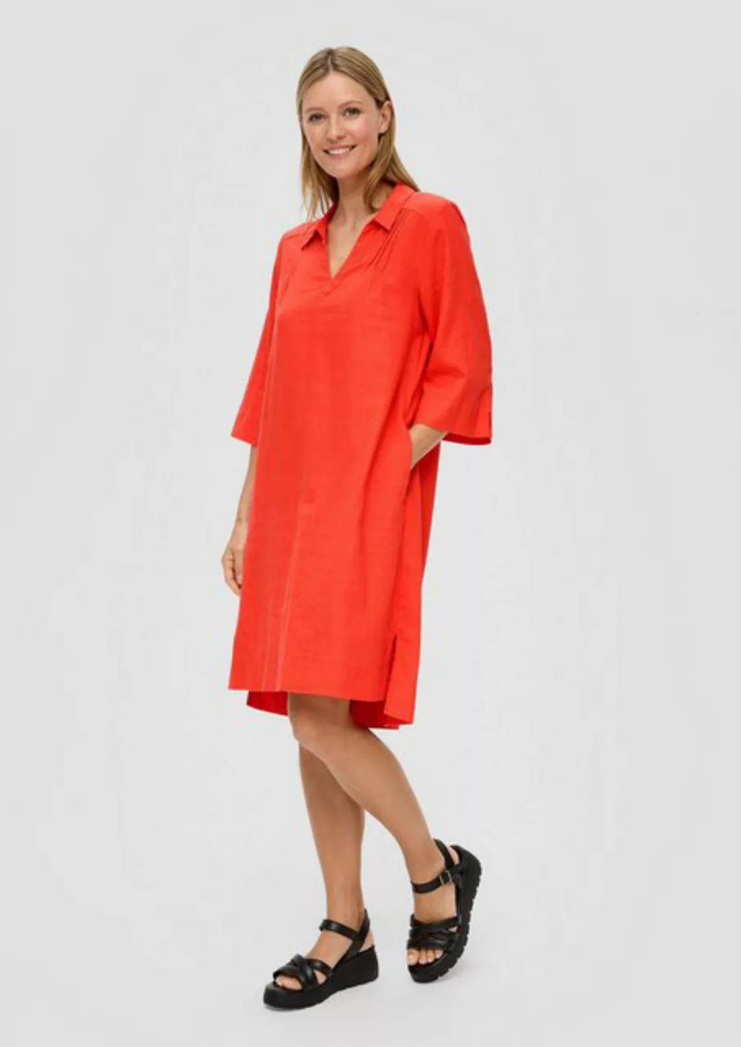 s.Oliver Minikleid Relaxed Fit-Kleid aus Leinenmix günstig online kaufen