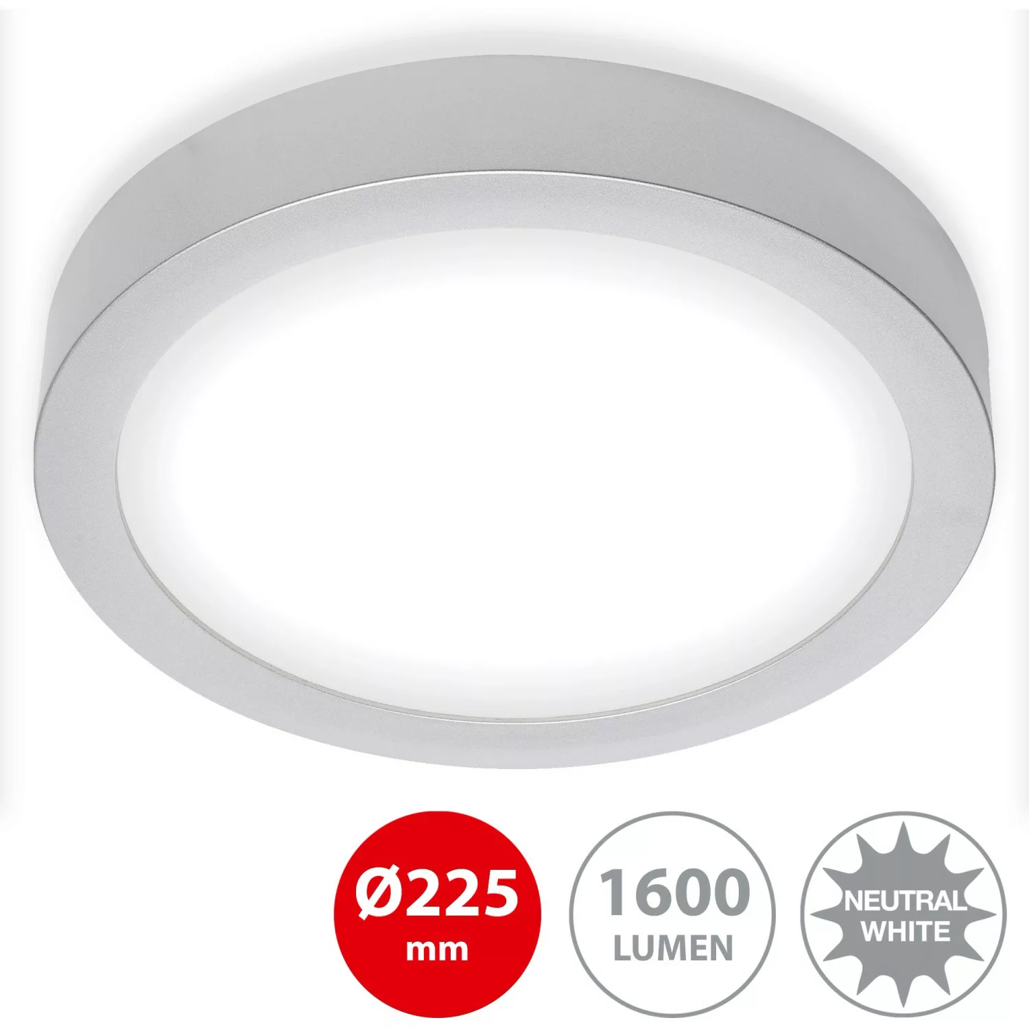 Briloner LED-Decken- & Wandlampe Fire Chrom Matt Neutralweiß günstig online kaufen