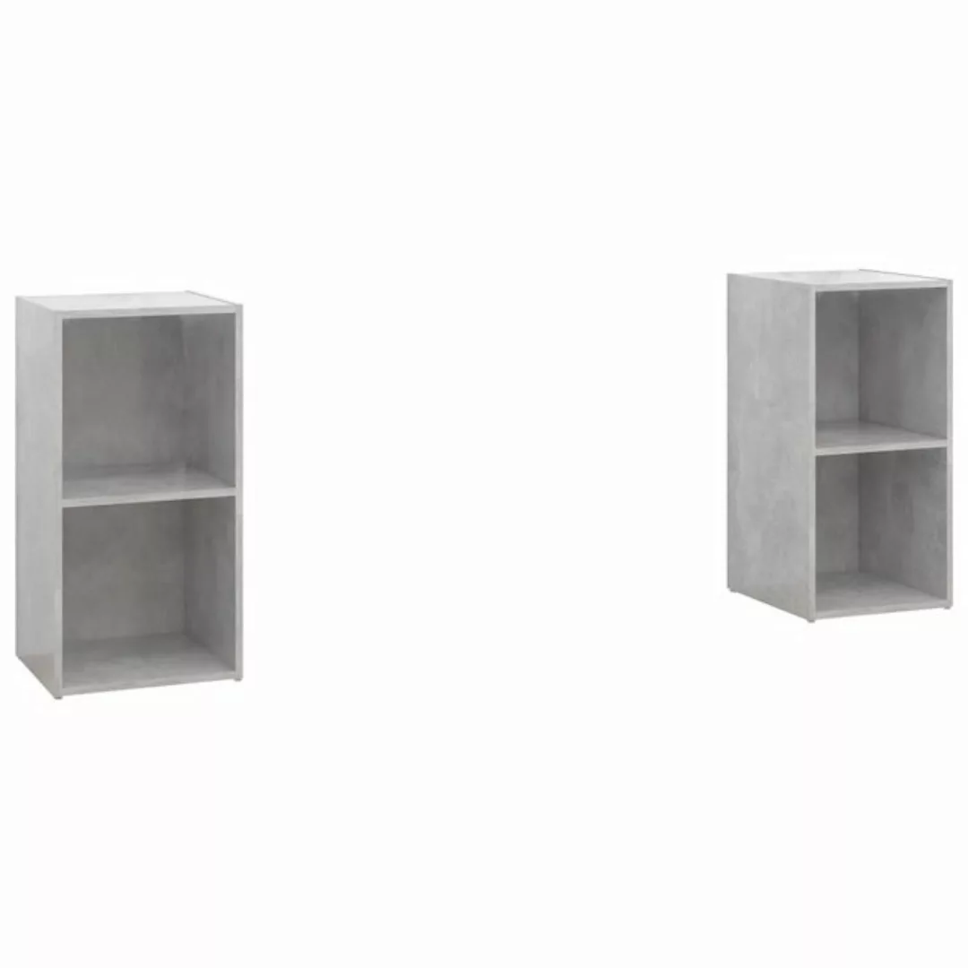 vidaXL TV-Schrank TV-Schränke 2 Stk. Betongrau 72x35x36,5 cm Holzwerkstoff günstig online kaufen