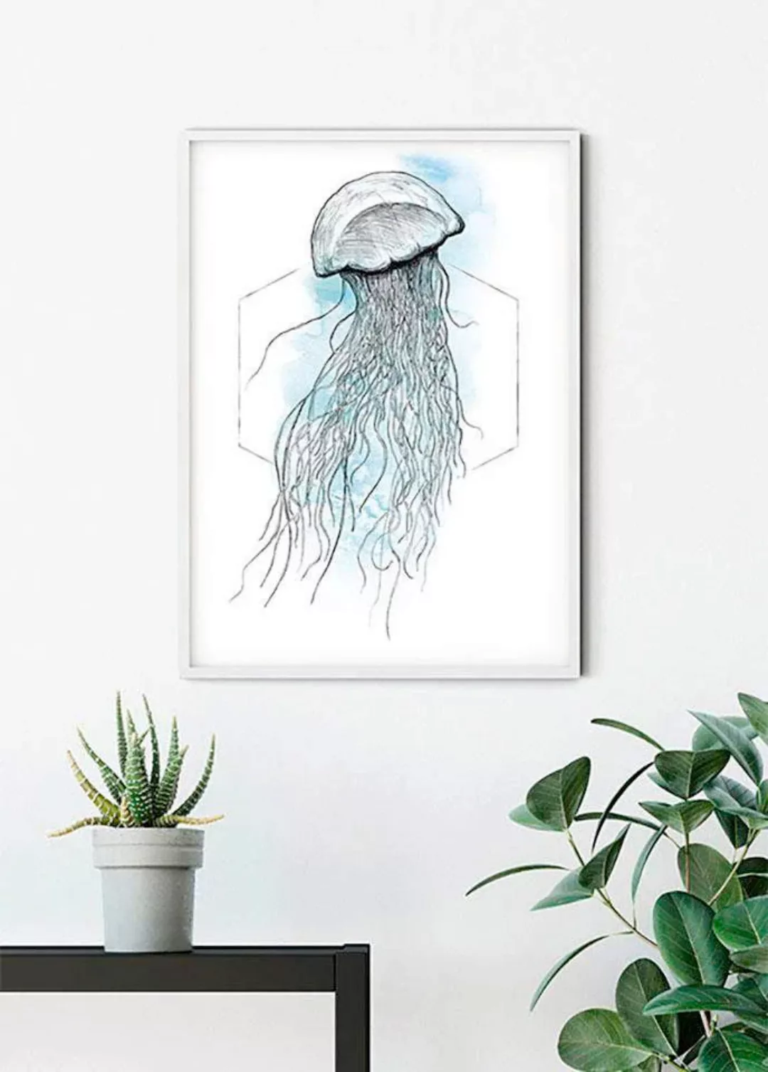 Komar Poster "Jellyfish Watercolor", Tiere, (1 St.), Kinderzimmer, Schlafzi günstig online kaufen