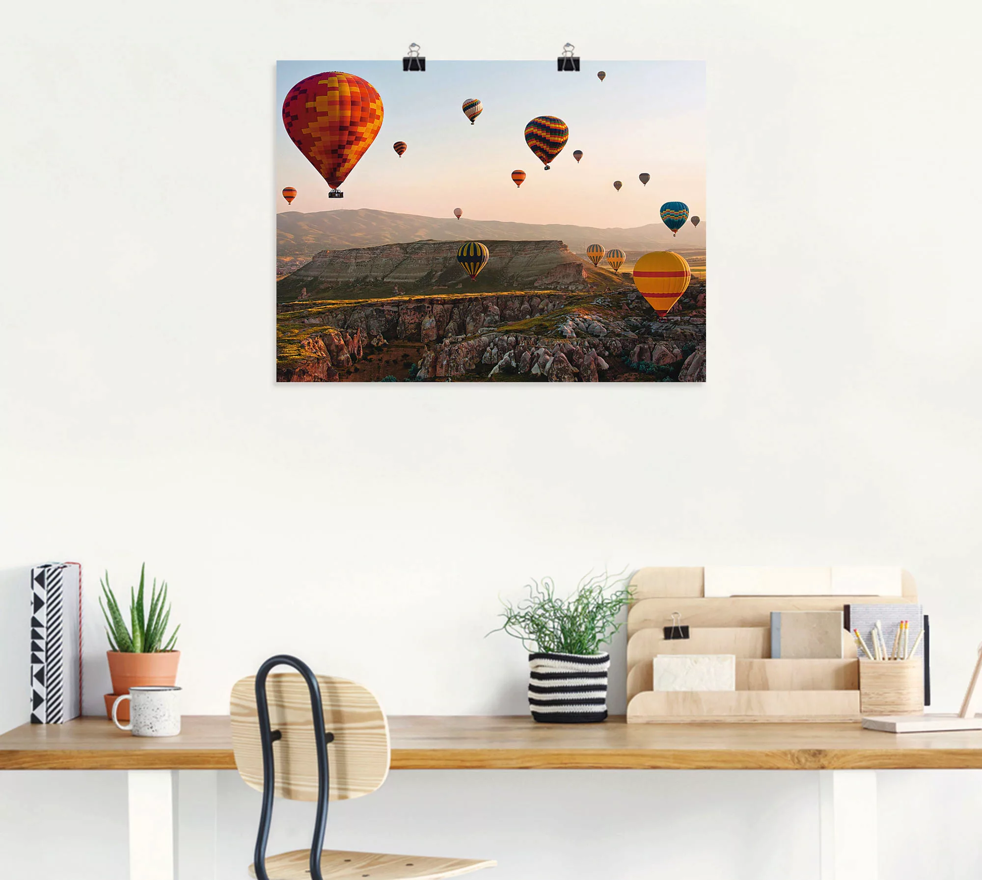 Artland Wandbild "Kappadokien Ballonfahrt", Ballonfahren, (1 St.), als Lein günstig online kaufen