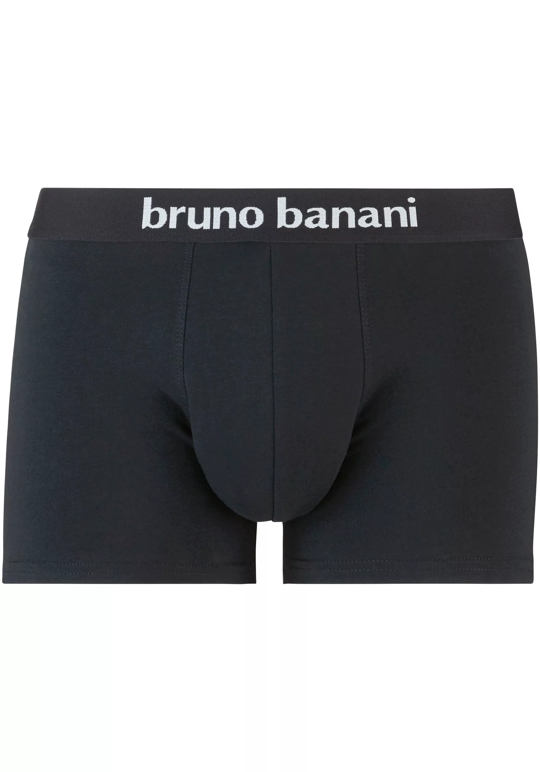 Bruno Banani Herren Boxershorts, 2er Pack - Flowing, Baumwolle Schwarz/Logo günstig online kaufen