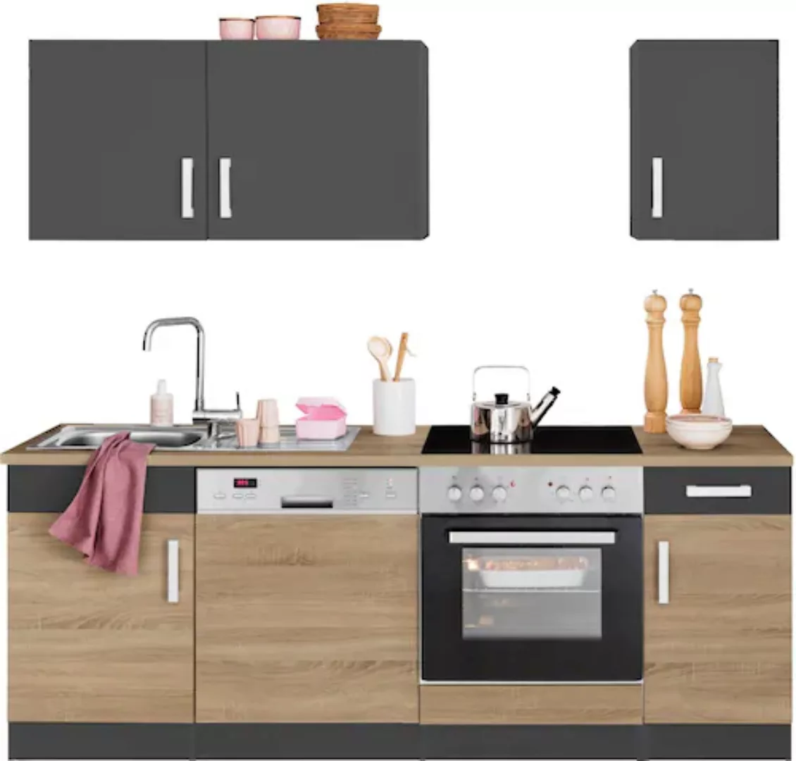 HELD MÖBEL Küchenzeile "Gera", ohne E-Geräte, Breite 210 cm günstig online kaufen