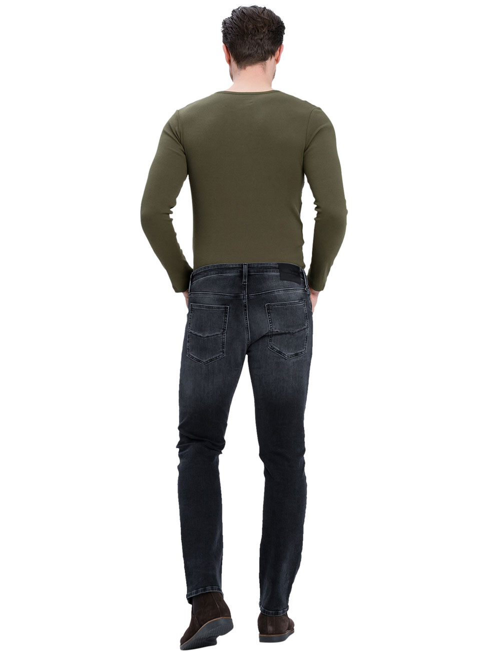 Cross Jeans Herren Jeans Damien - Slim Fit - Blau - Dark Blue Crinkle günstig online kaufen