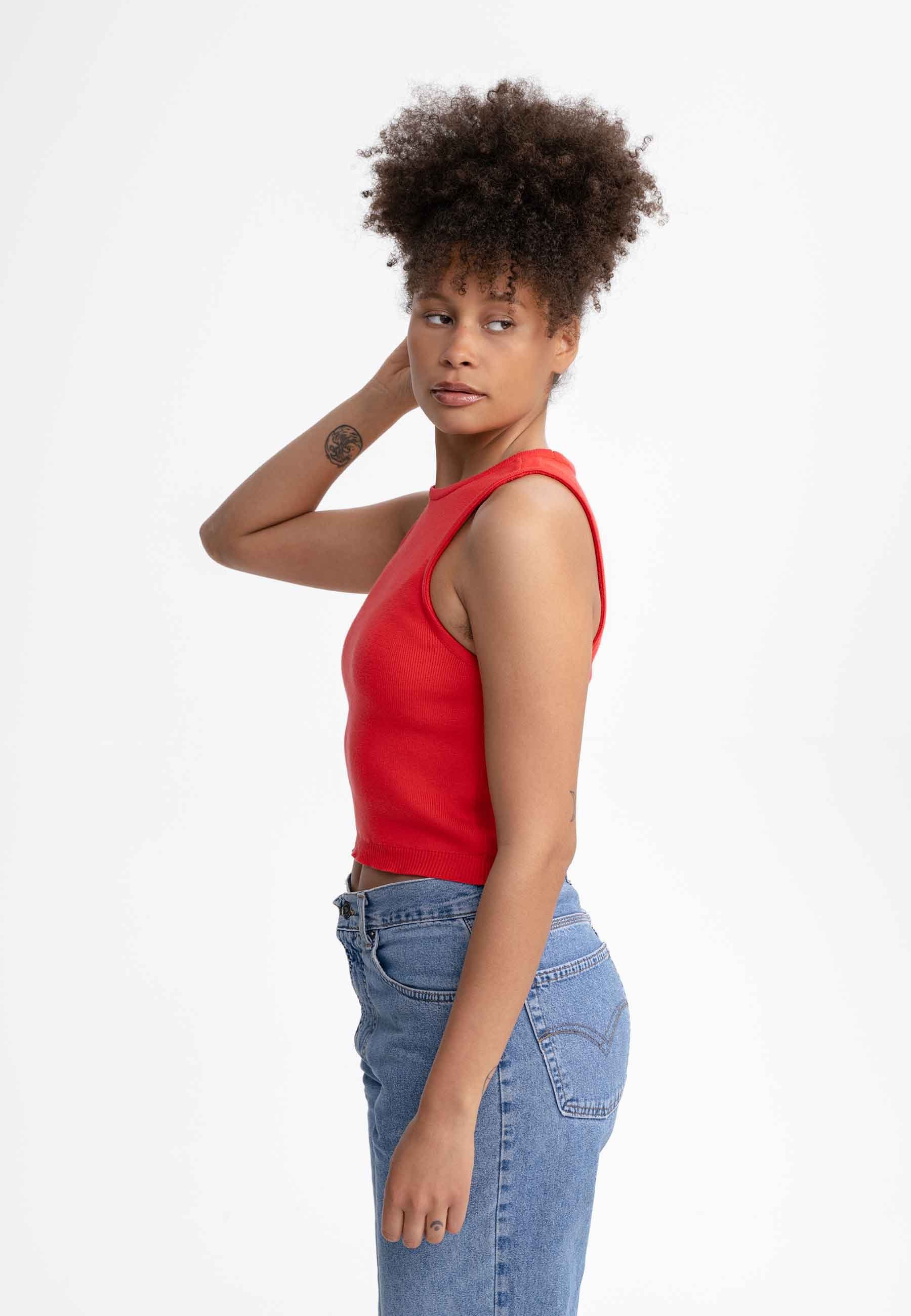 MELA Trägertop Strick Top NIKARA Ärmellos günstig online kaufen