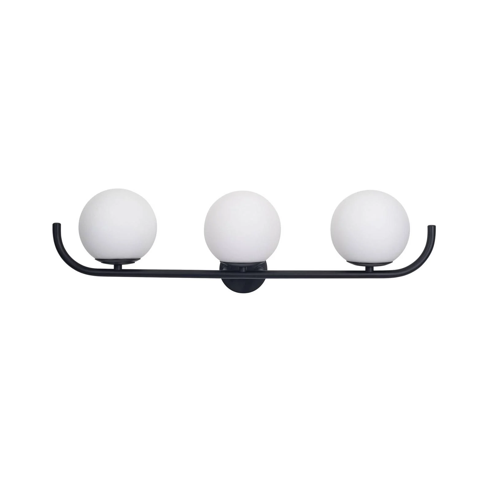 Forlight Wandlampe Sfera Triple, schwarz, Glas, Breite 58 cm günstig online kaufen