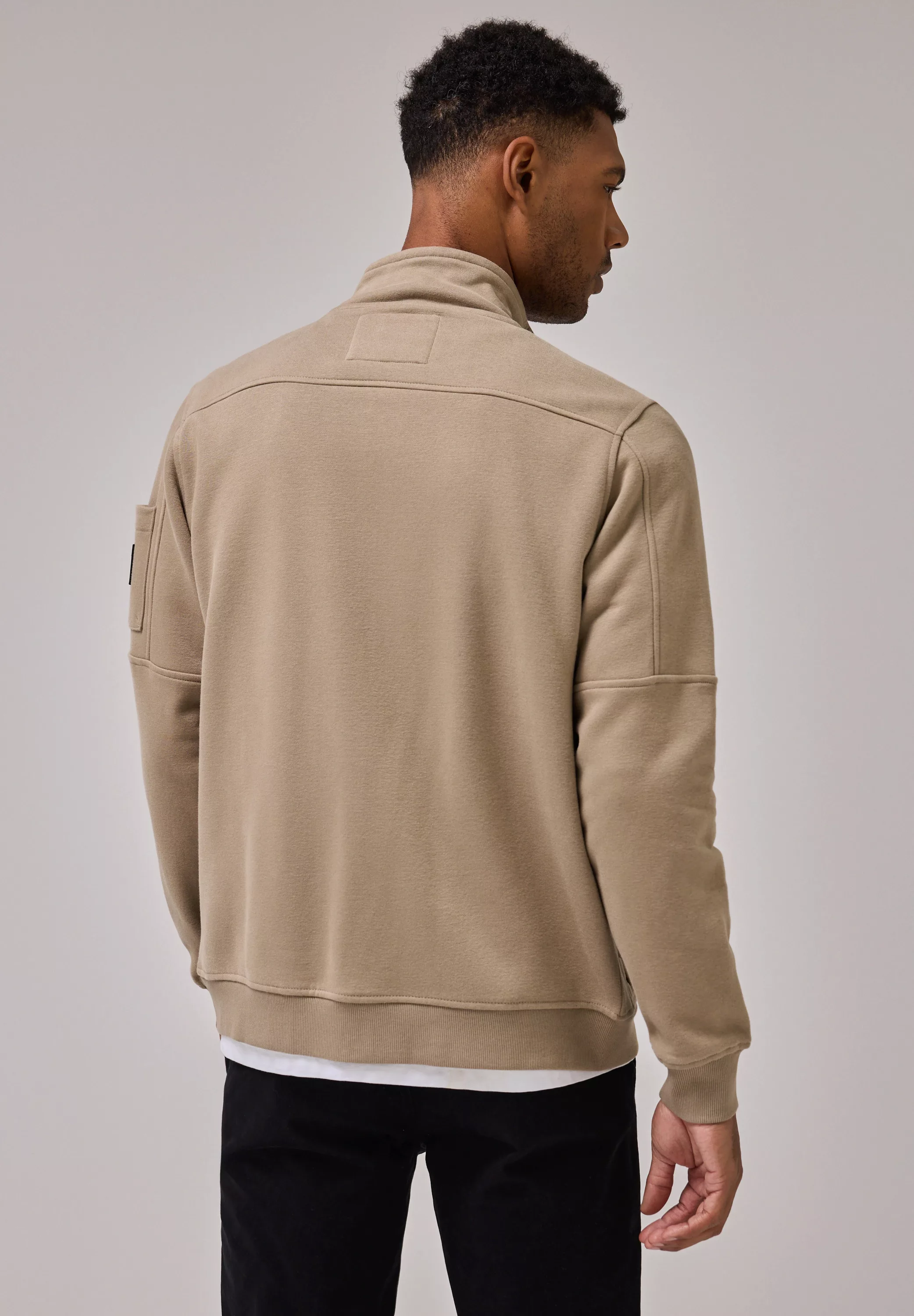 STREET ONE MEN Sweatjacke, mit Stehkragen günstig online kaufen