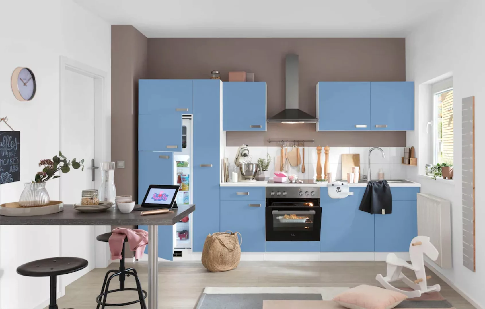 wiho Küchen Küchenzeile "Husum", mit E-Geräten, Breite 310 cm günstig online kaufen