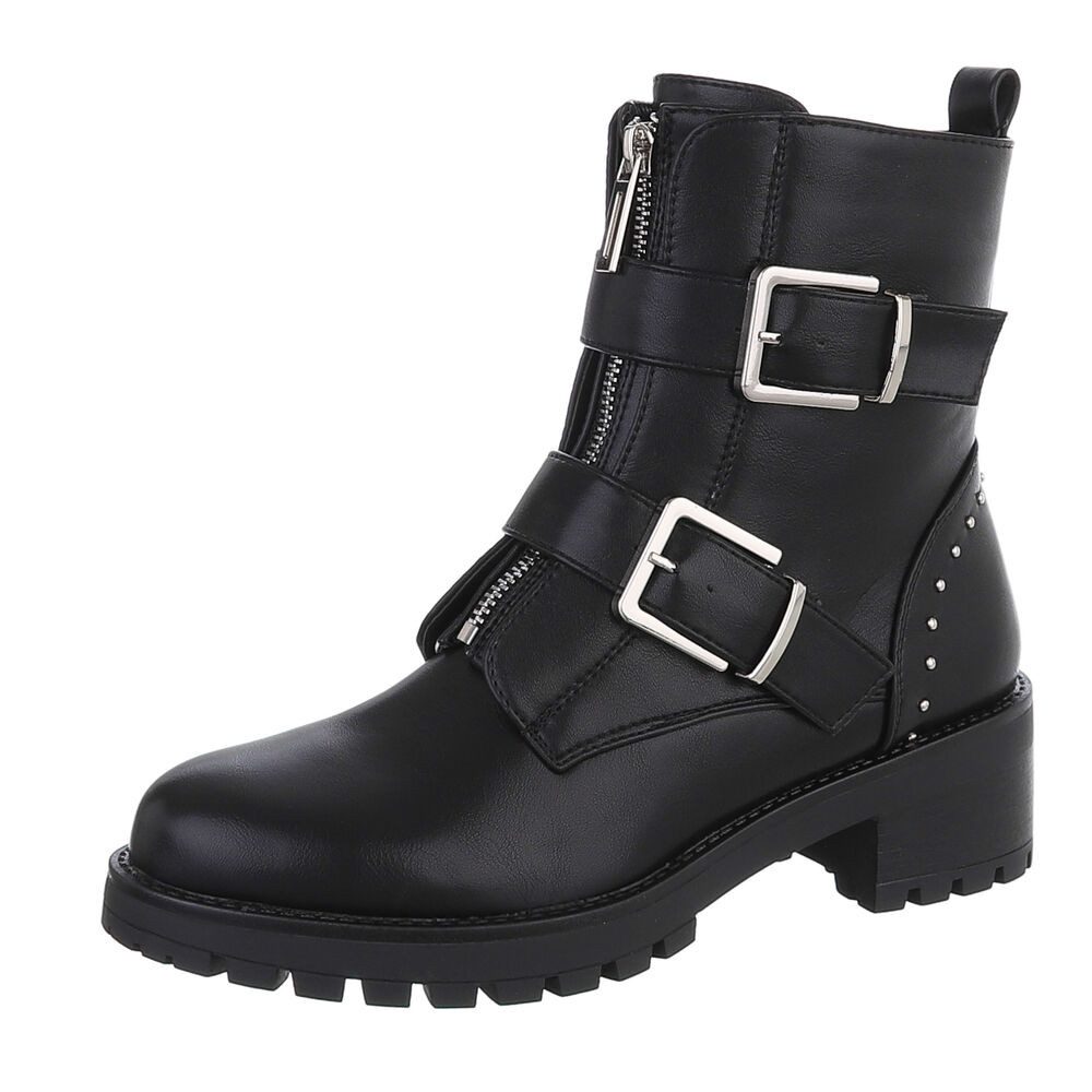 Ital-Design Damen Bikerschuhe Biker Westernstiefelette (87124806) günstig online kaufen