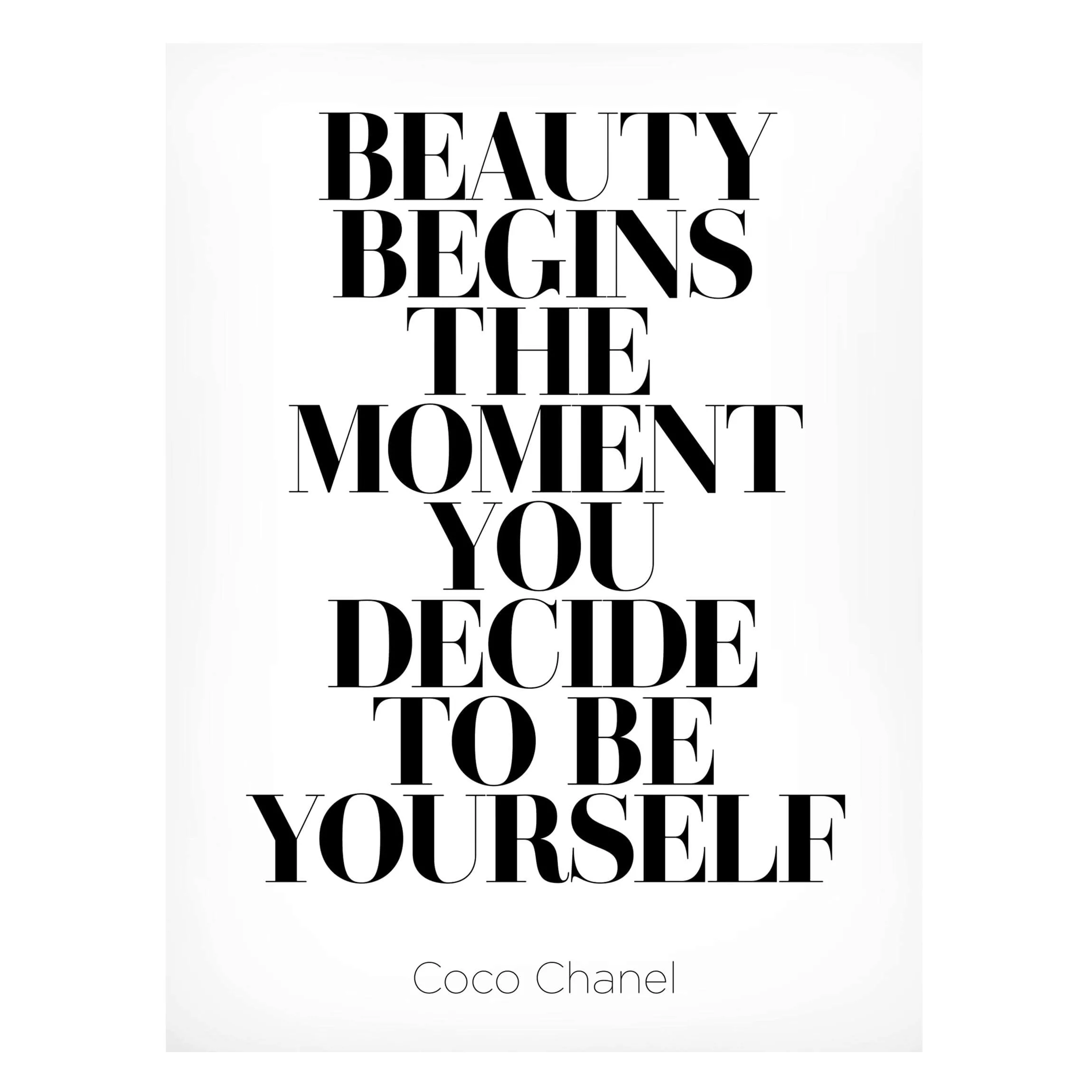 Magnettafel Spruch - Hochformat 3:4 Be yourself Coco Chanel günstig online kaufen