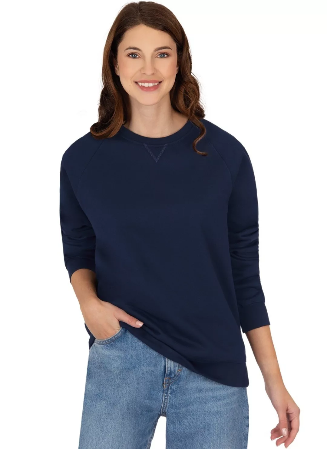 Trigema Sweatshirt "TRIGEMA Sweatshirt mit angerauter Innenseite" günstig online kaufen