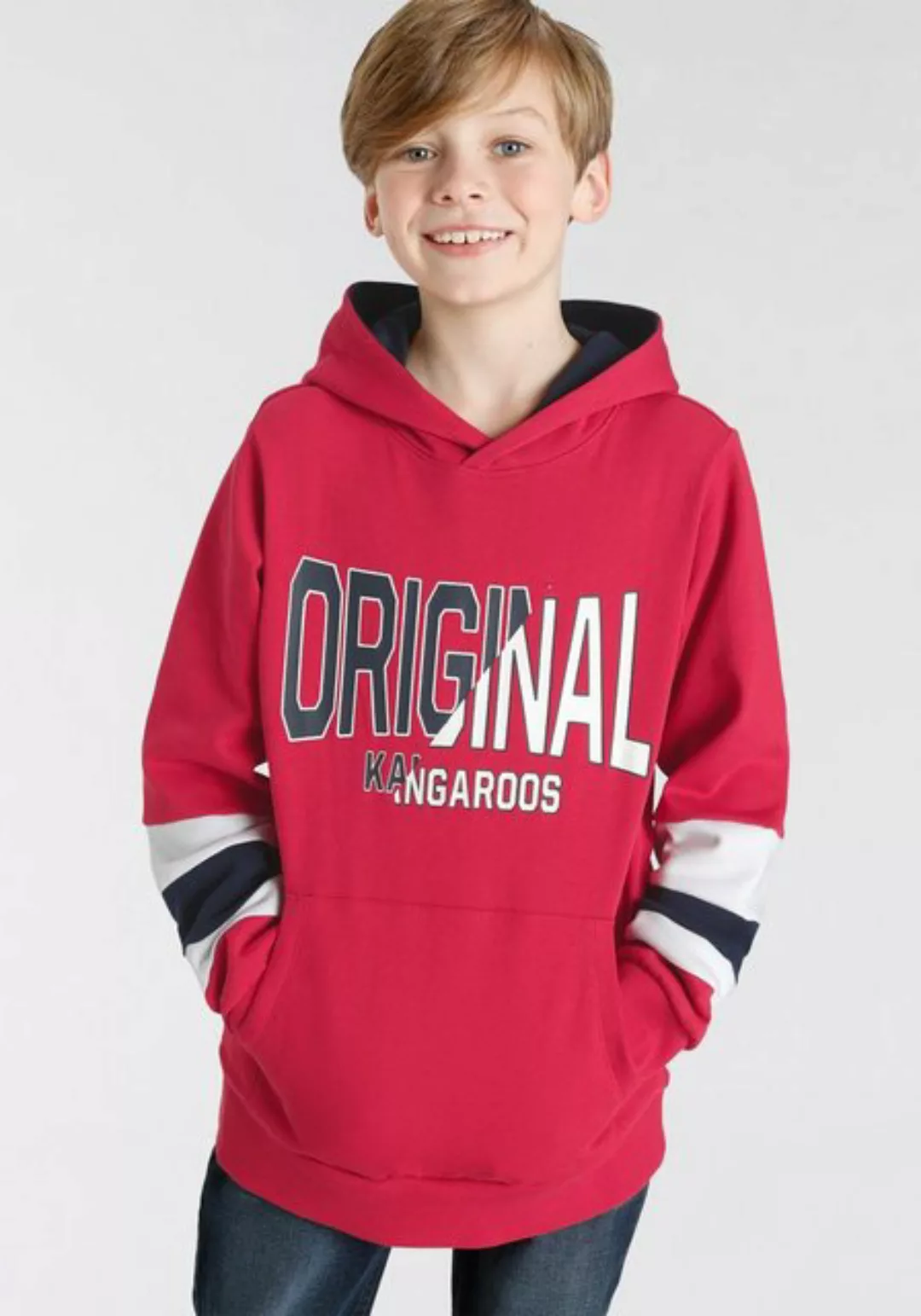 KangaROOS Kapuzensweatshirt mit Streifen an den Ärmeln mit Streifen an den günstig online kaufen